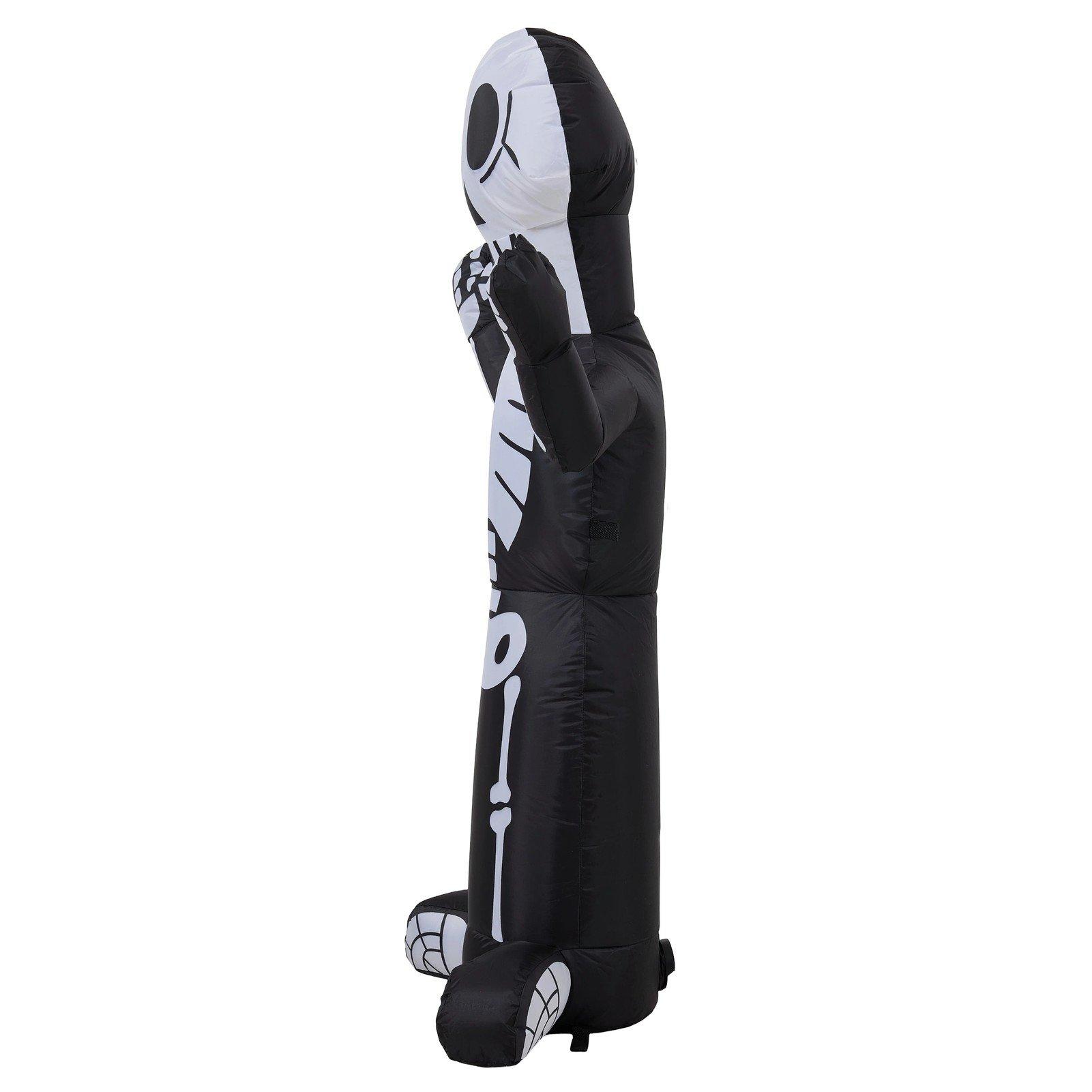 Black/White - LIFE IDEAS - 4 FT Halloween Inflatable Skeleton Decoration - 4