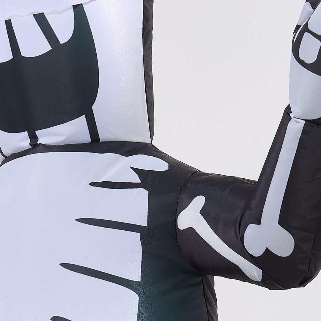 Black/White - LIFE IDEAS - 4 FT Halloween Inflatable Skeleton Decoration - 6