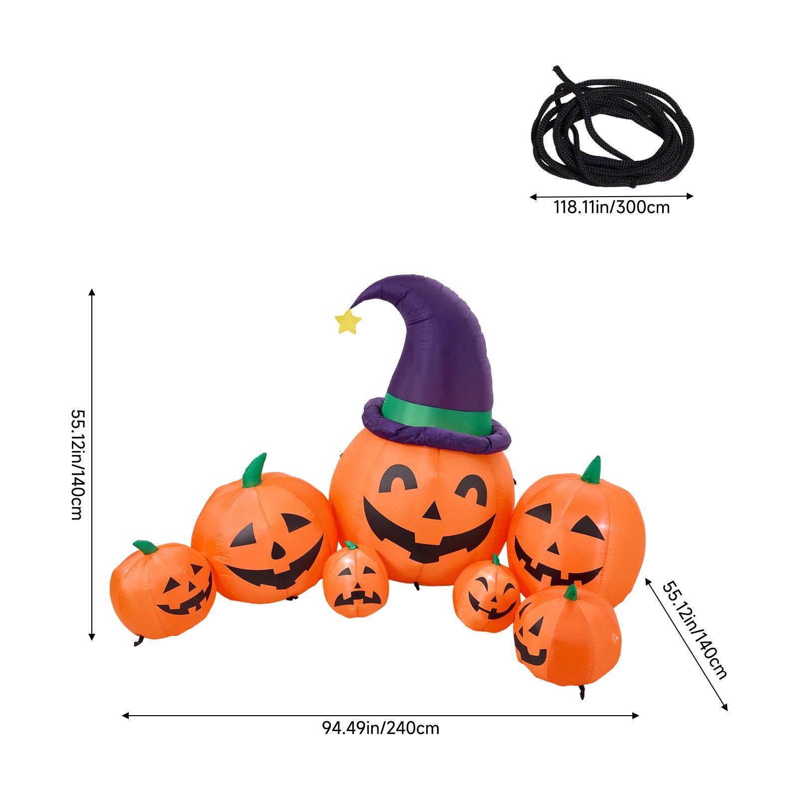 Multi - LIFE IDEAS - 7 FT Halloween Inflatable Pumpkin Family - 2