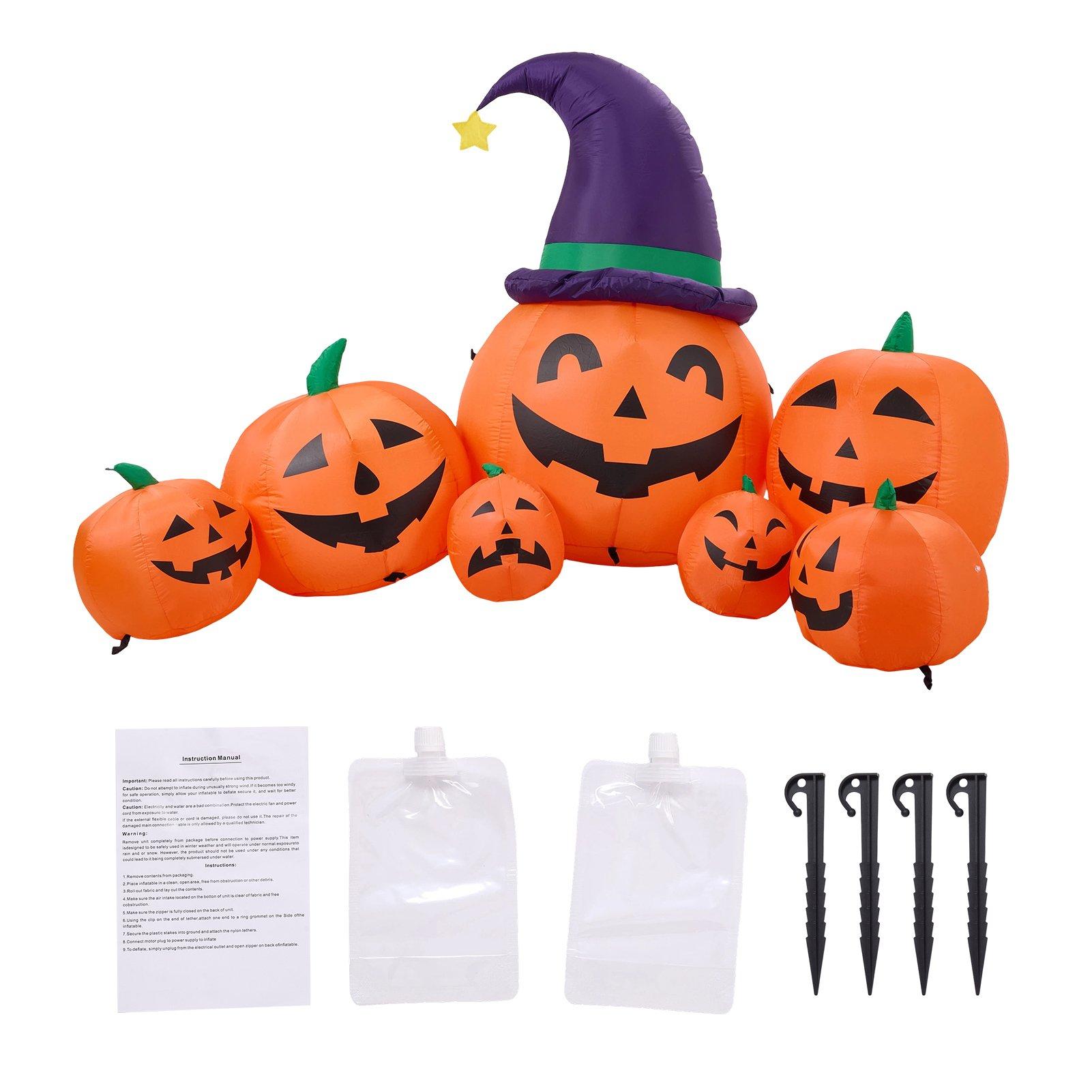 Multi - LIFE IDEAS - 7 FT Halloween Inflatable Pumpkin Family - 5