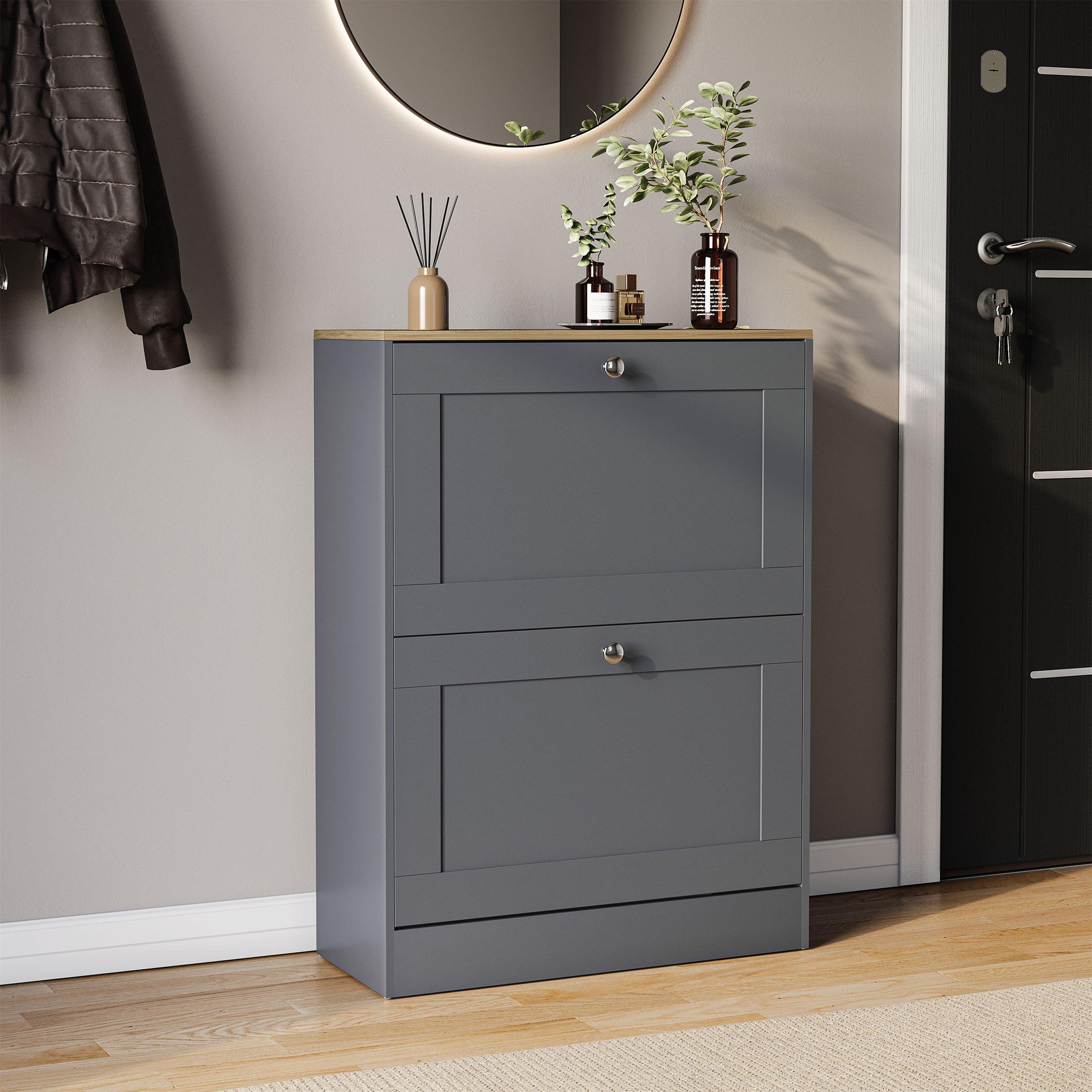 Vida Designs 2 Drawer Shoe Cabinet