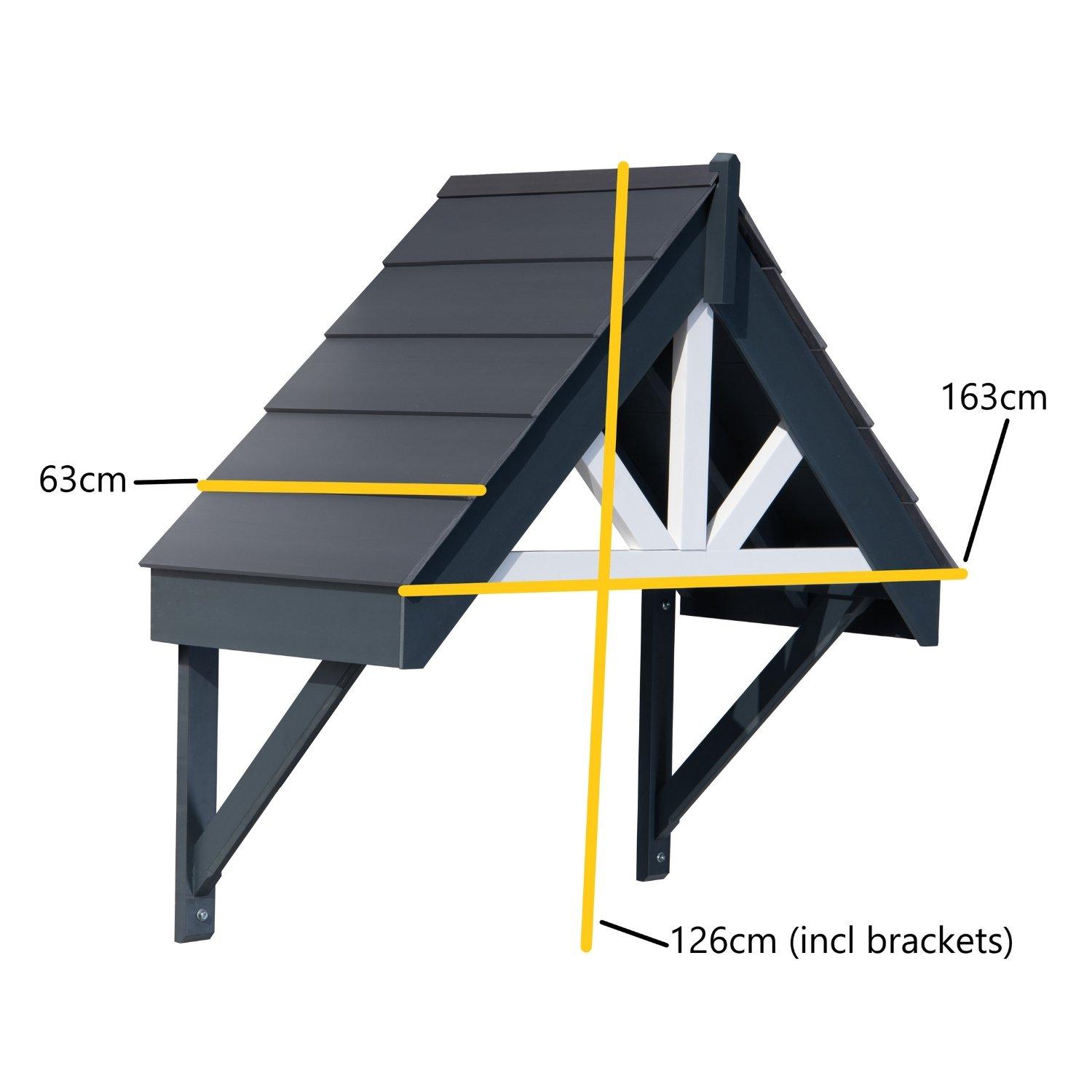 Grey - Greenhurst - Deluxe Door Canopy - 4