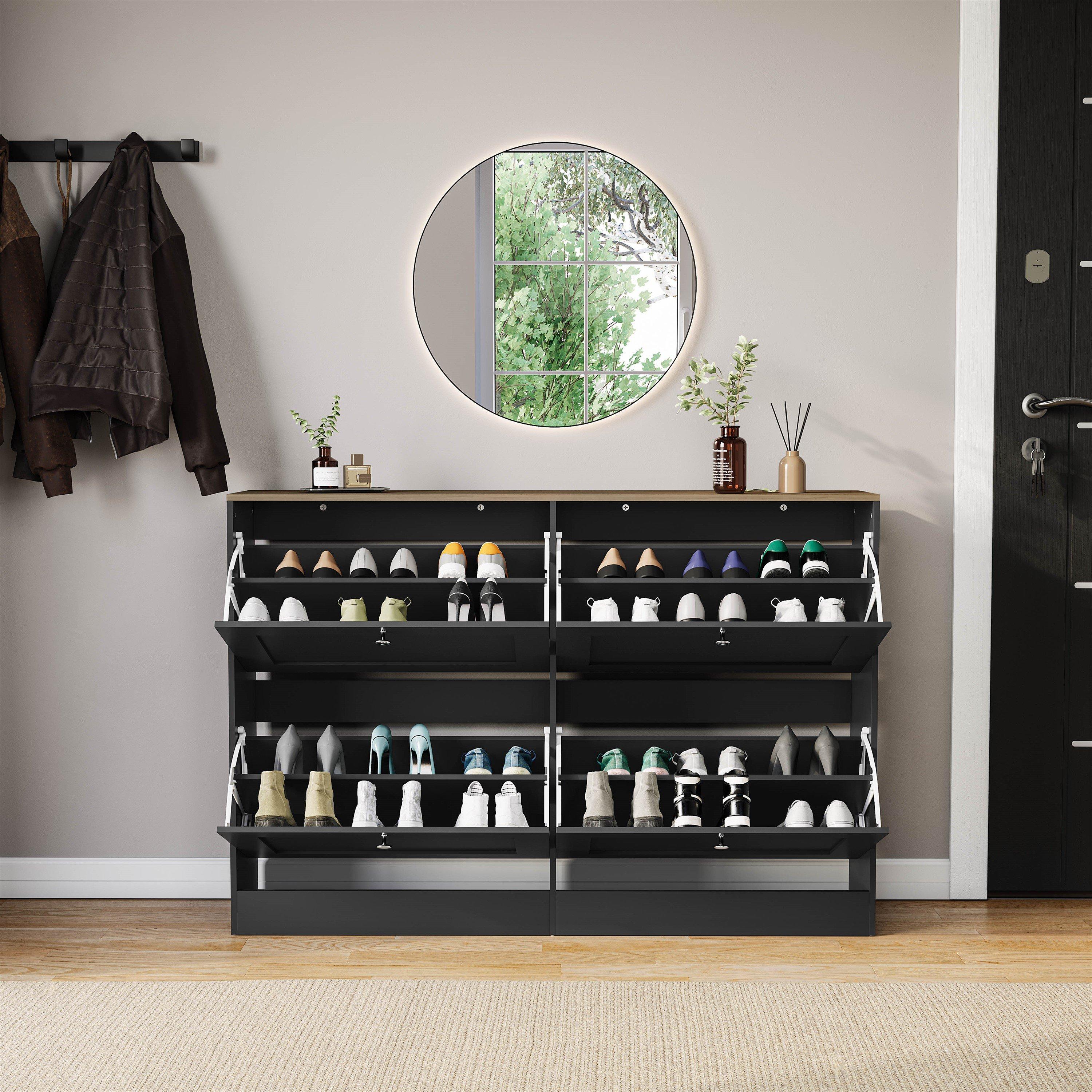 Black & Oak - Lassic - Vida Designs 4 Drawer Shoe Cabinet - 5