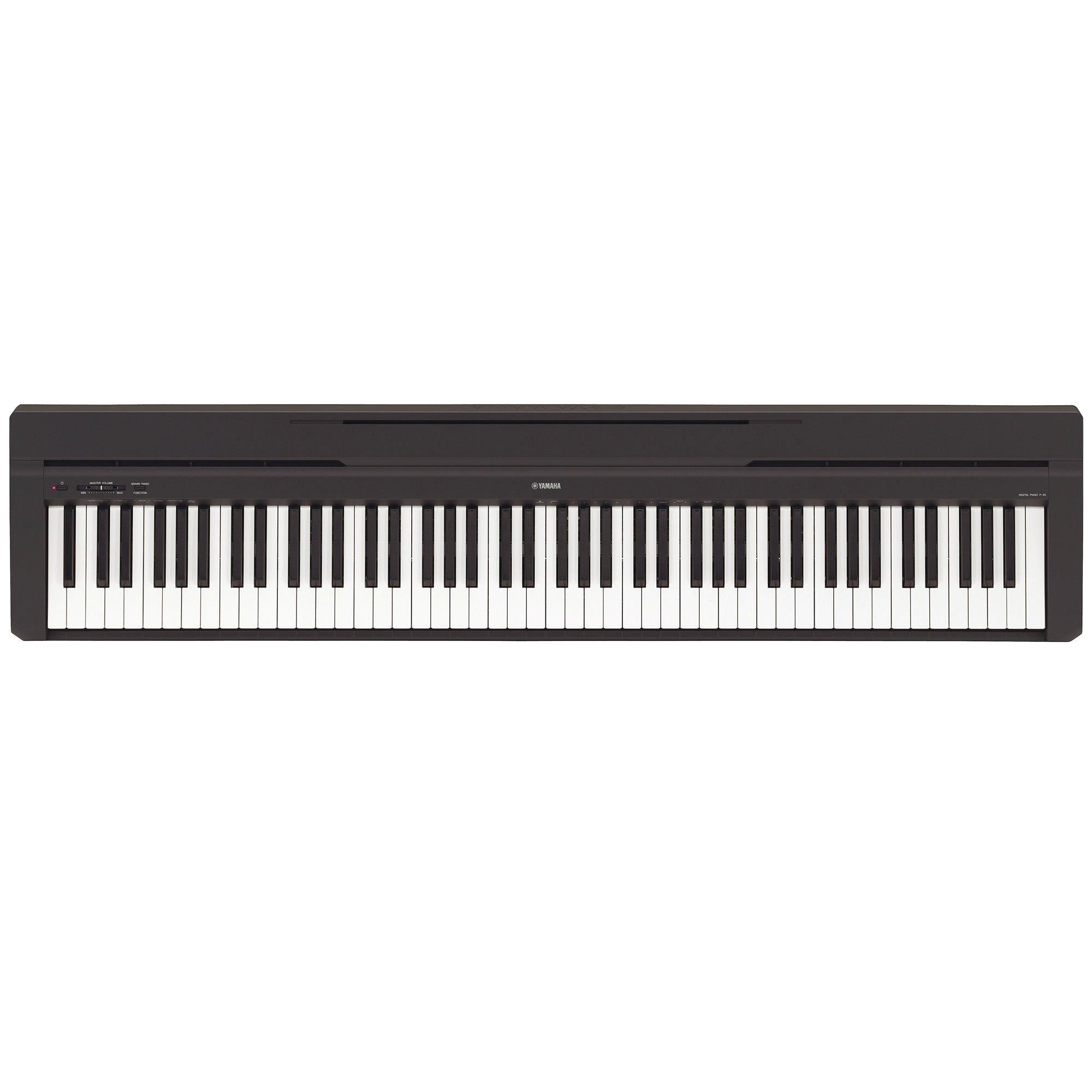 Black - Yamaha - P45 P-Series Digital Piano in Black - 1