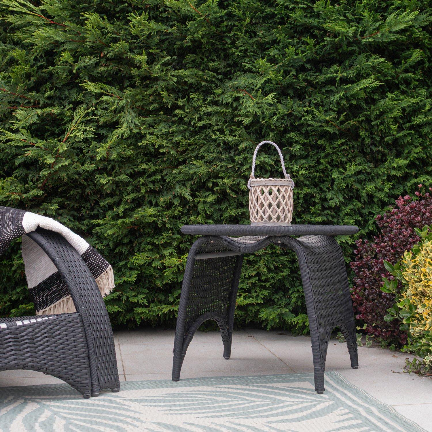 Grey - JVL - Luna Natural Willow Wood Lantern With Braided - 7