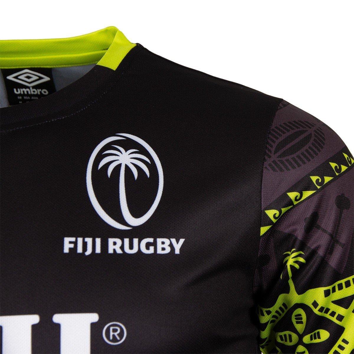 Preto - Umbro - Mens Fiji Pre-Match Rugby Shirt 2026 - 3