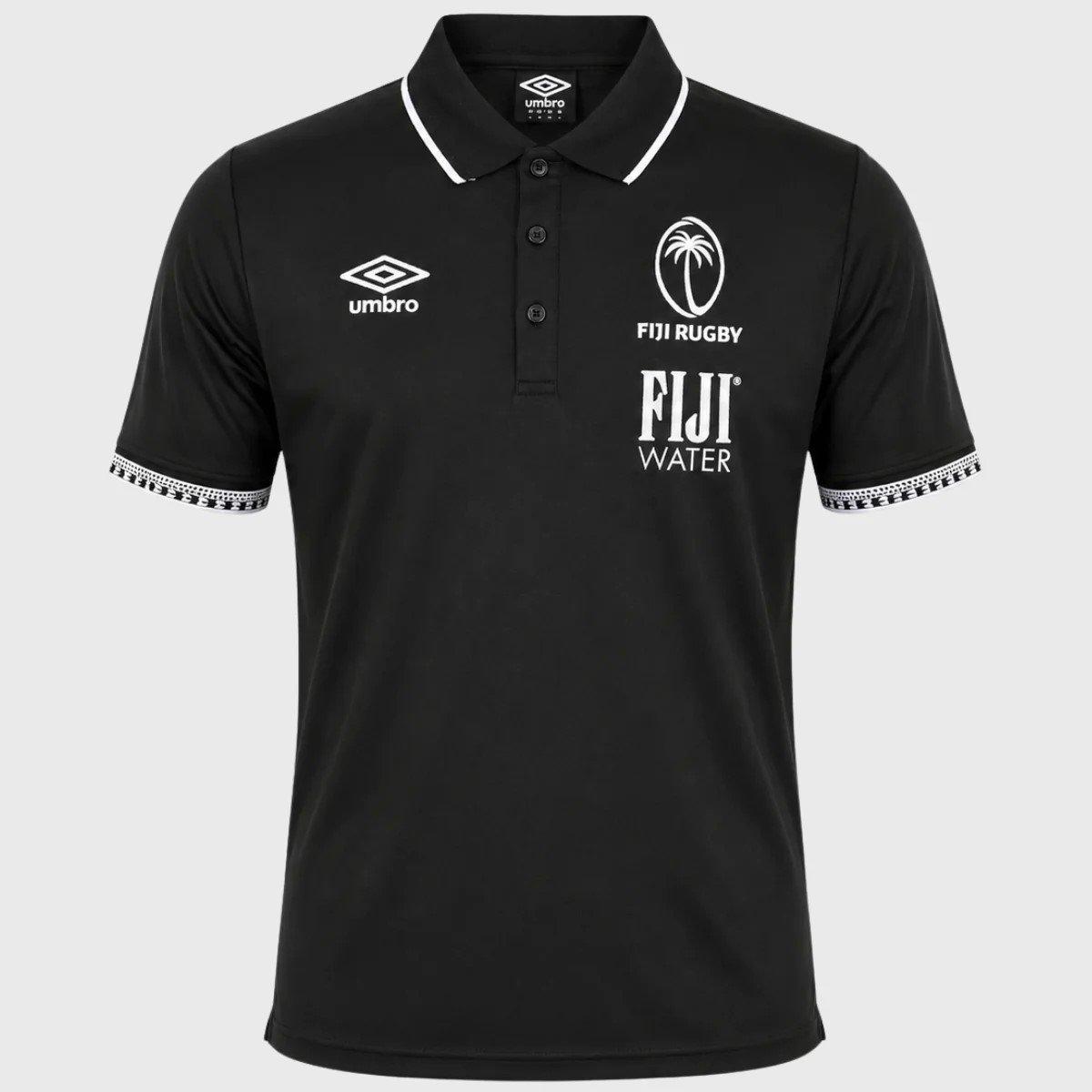 White - Umbro - Mens Fiji Rugby Polo Shirt - 1