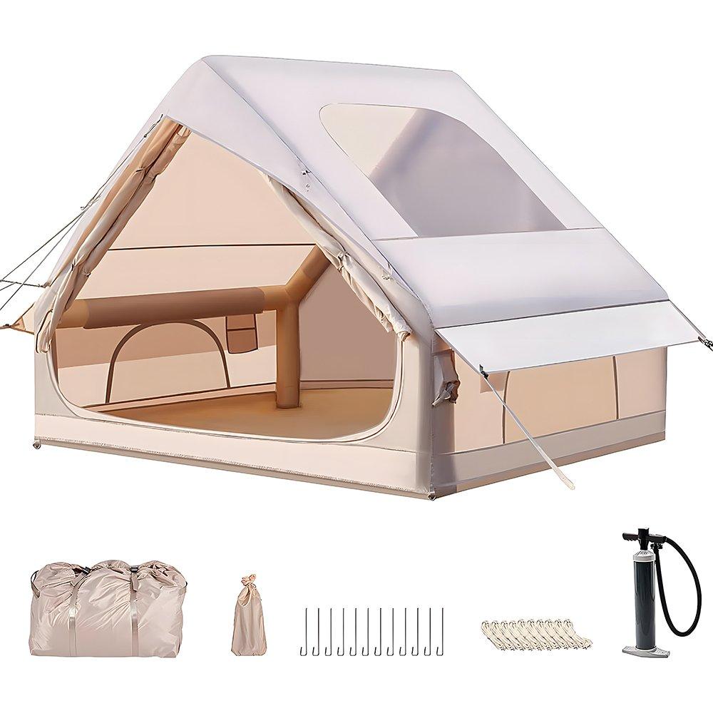 Beige - Breeins - Outdoor Inflatable Camping Tent with Hand Pump - 1