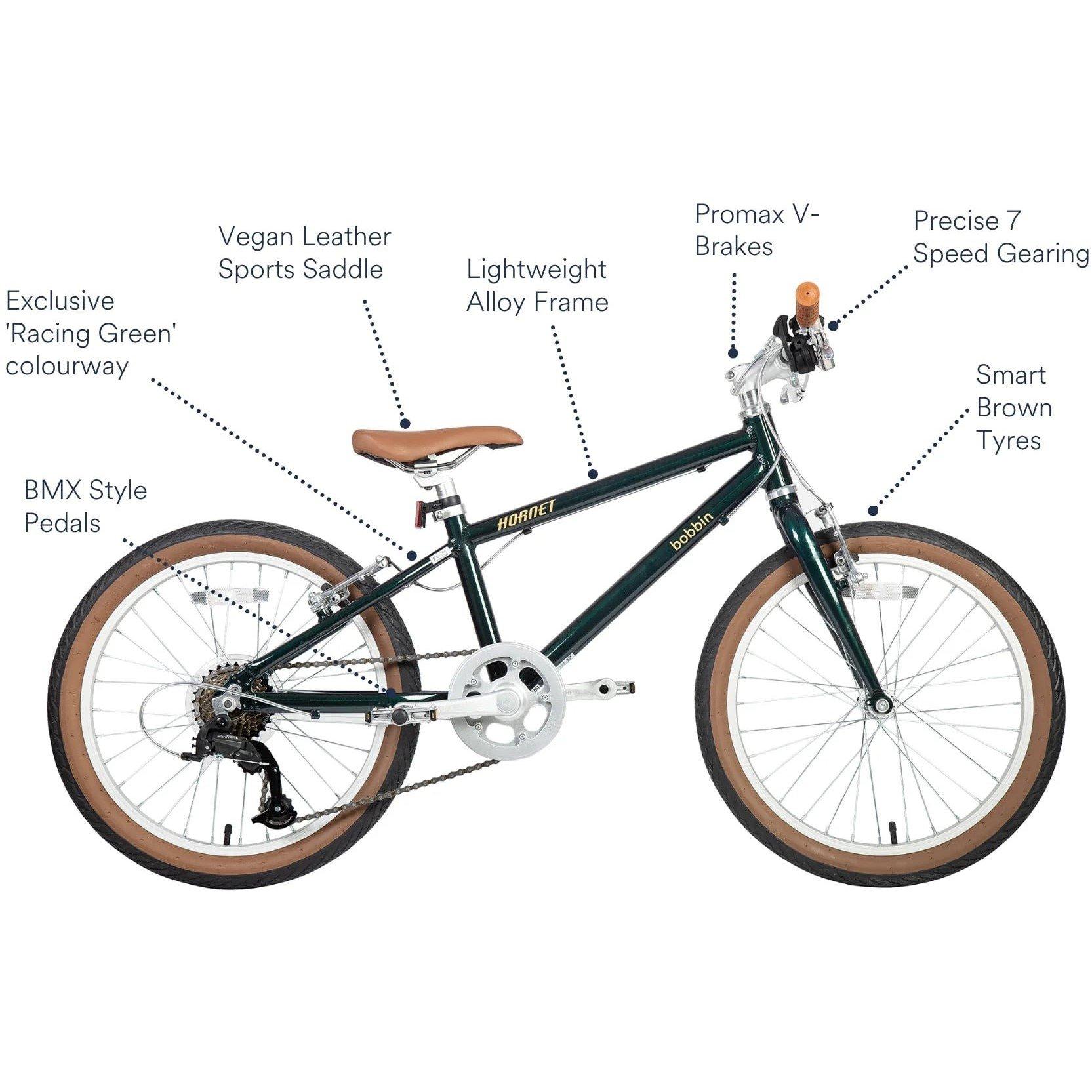 Racing Green - Bobbin Bikes - Hornet Wheel Kids' Hybrid Bike - 2