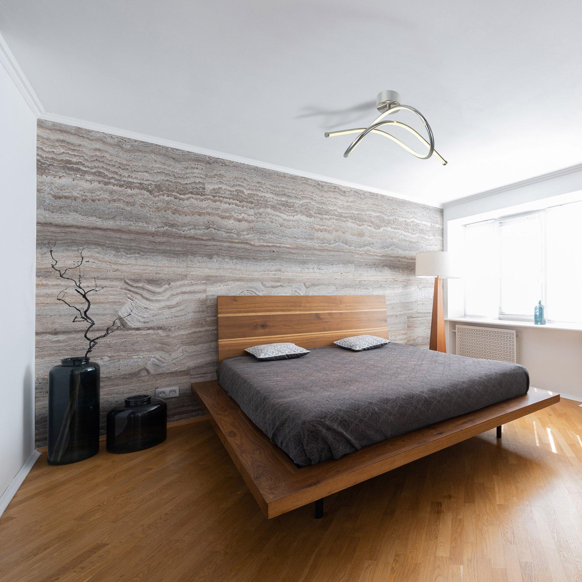 Chrome - Nestwell - Swirl Design Semi-Flush LED Ceiling Light - 4