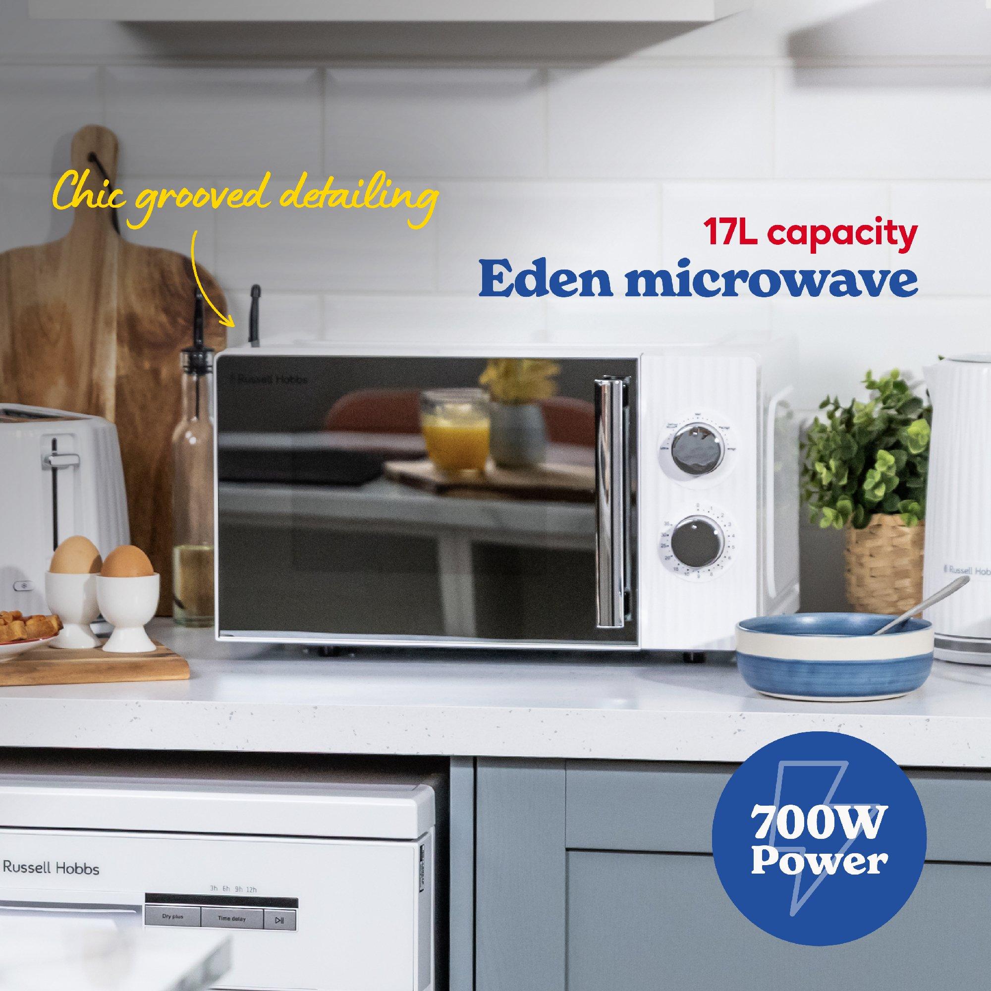 White - Russell Hobbs - RHMM725 Eden 17L White Manual Microwave - 4