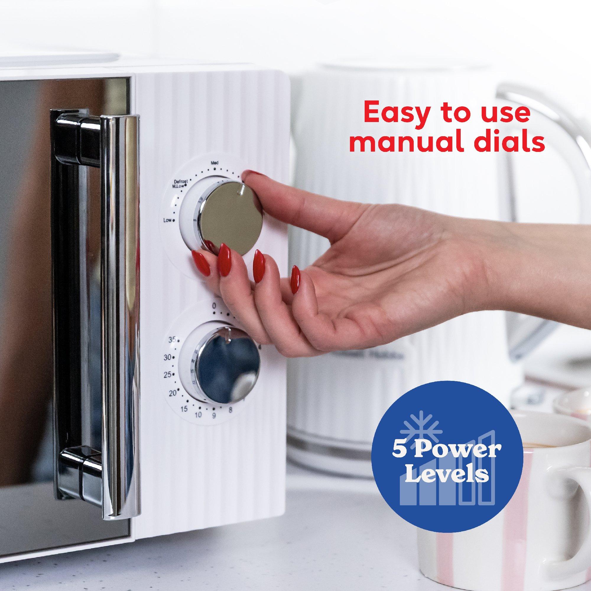 White - Russell Hobbs - RHMM725 Eden 17L White Manual Microwave - 8