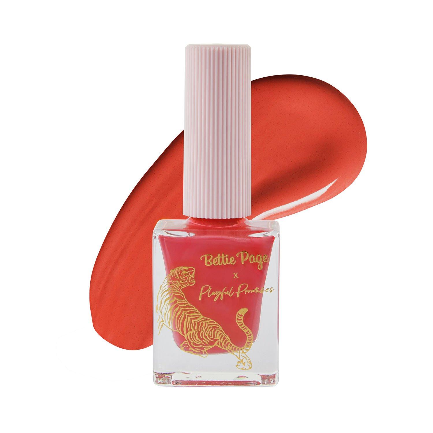 Bright Red - Playful Promises - Bettie Page Long Lasting Eco Nail Polish - 1