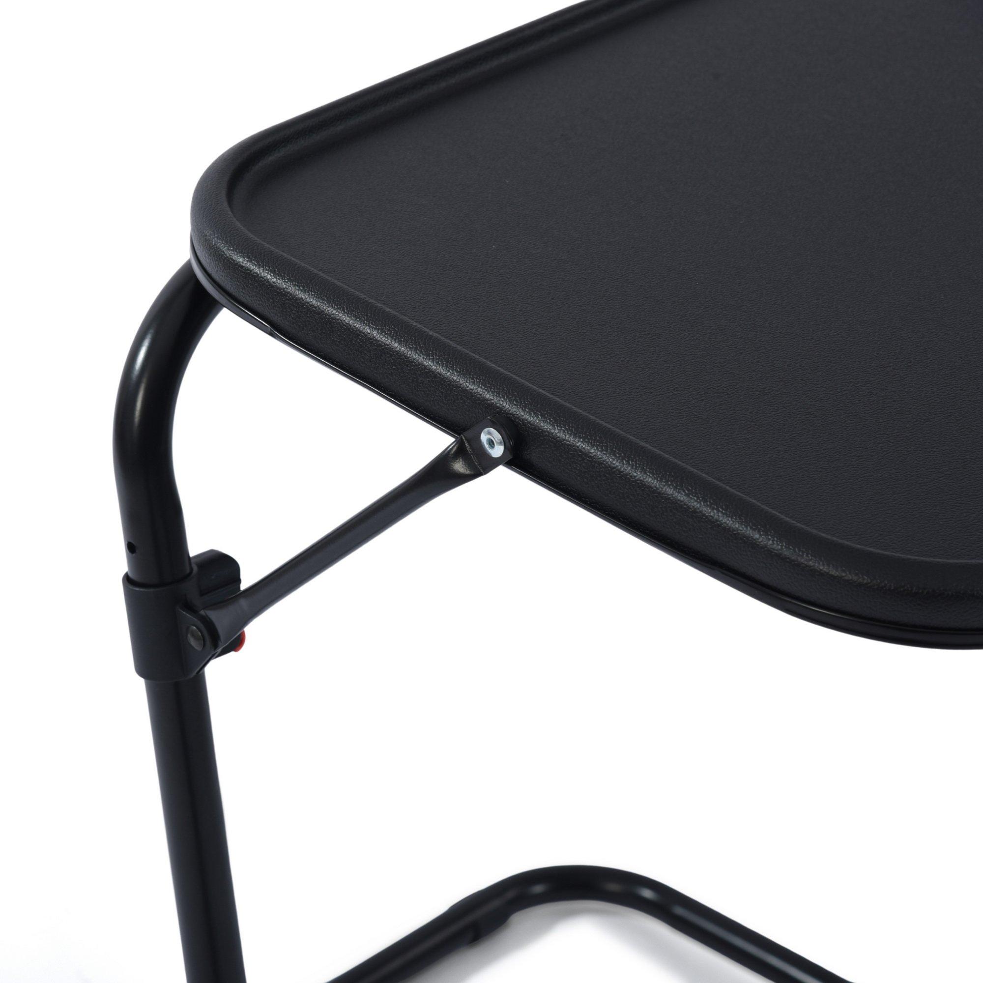 Black - Urban Meuble - Folding Bedside Table with Adjustable Height - 11