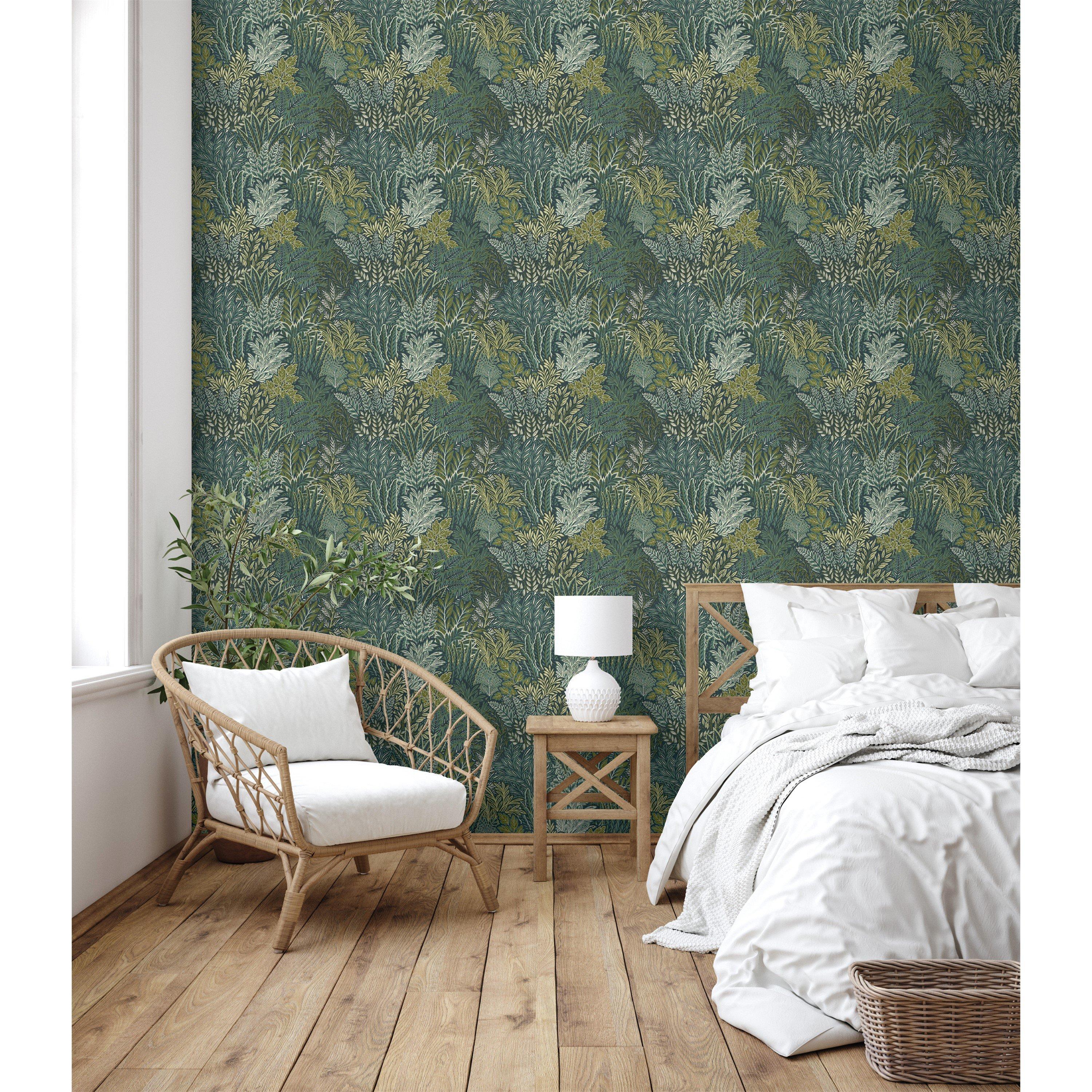 Blue - Arthouse - Illustrated Foliage Blue Wallpaper - 3