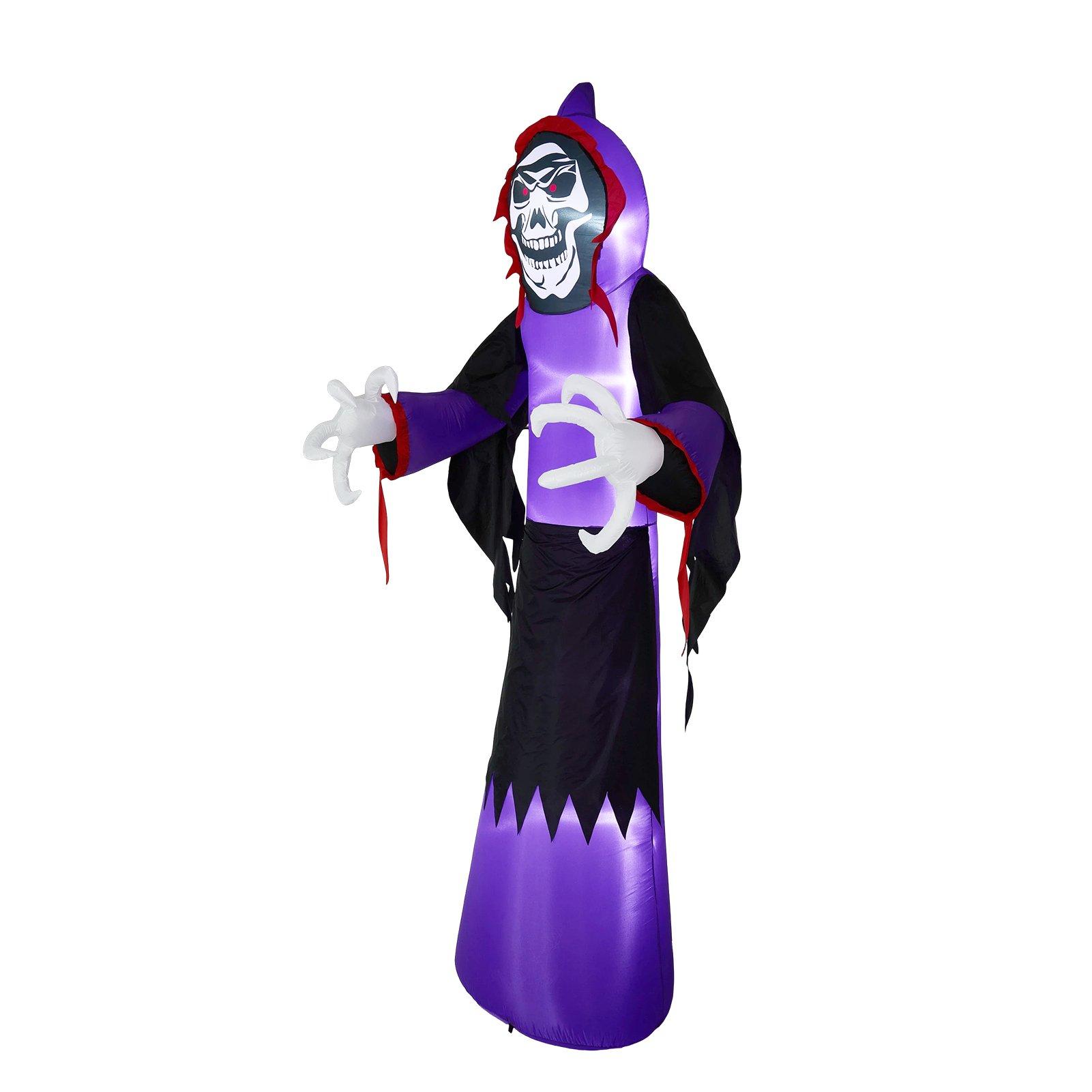 Multi - LIFE IDEAS - 11 FT Halloween Inflatable Grim Reaper - 4