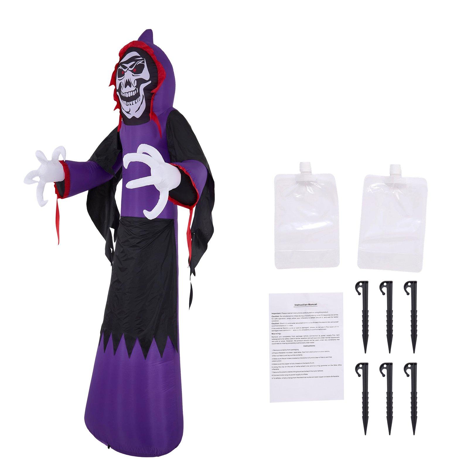 Multi - LIFE IDEAS - 11 FT Halloween Inflatable Grim Reaper - 7