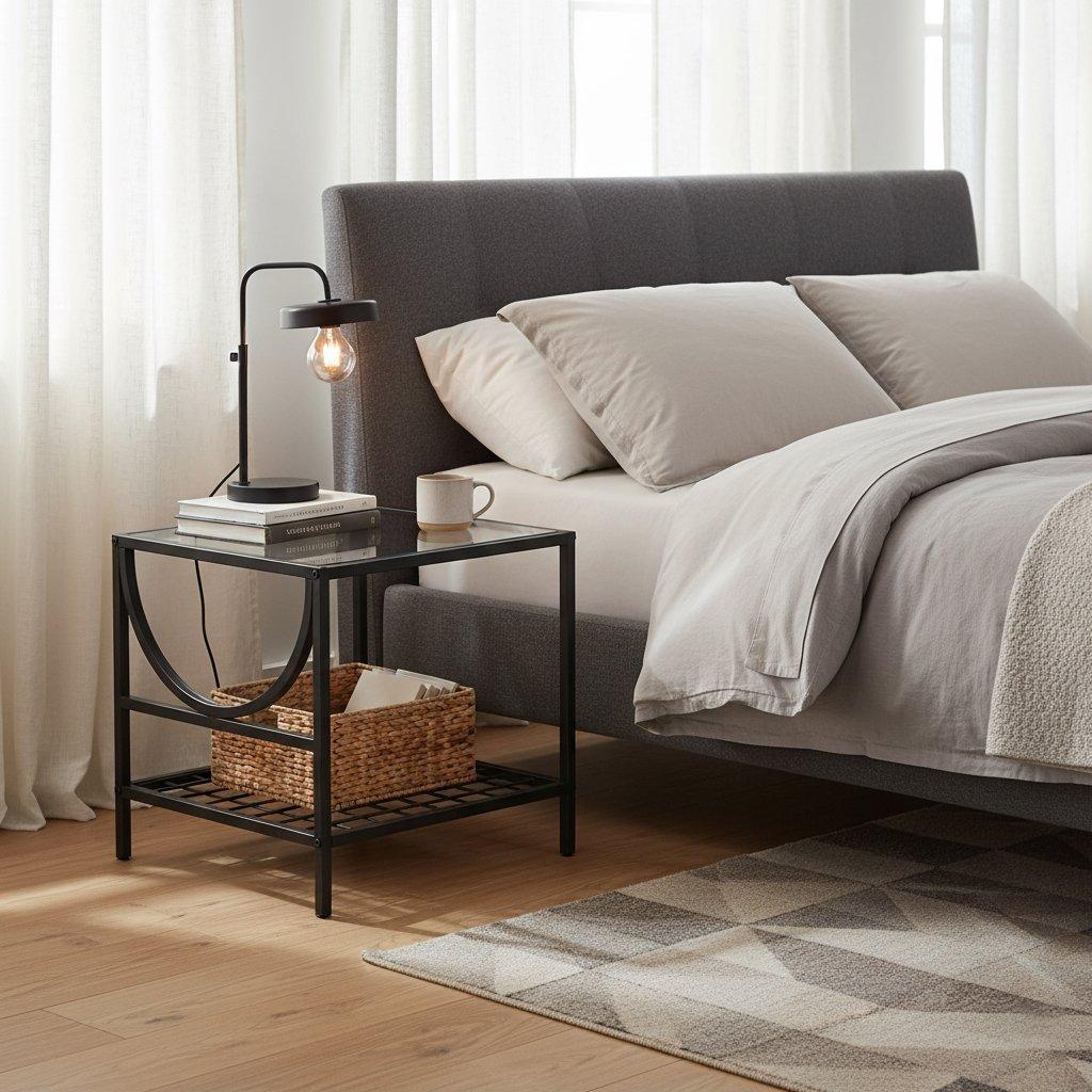 Transparent - Urban Meuble - Industrial Square Glass EndTable - 1