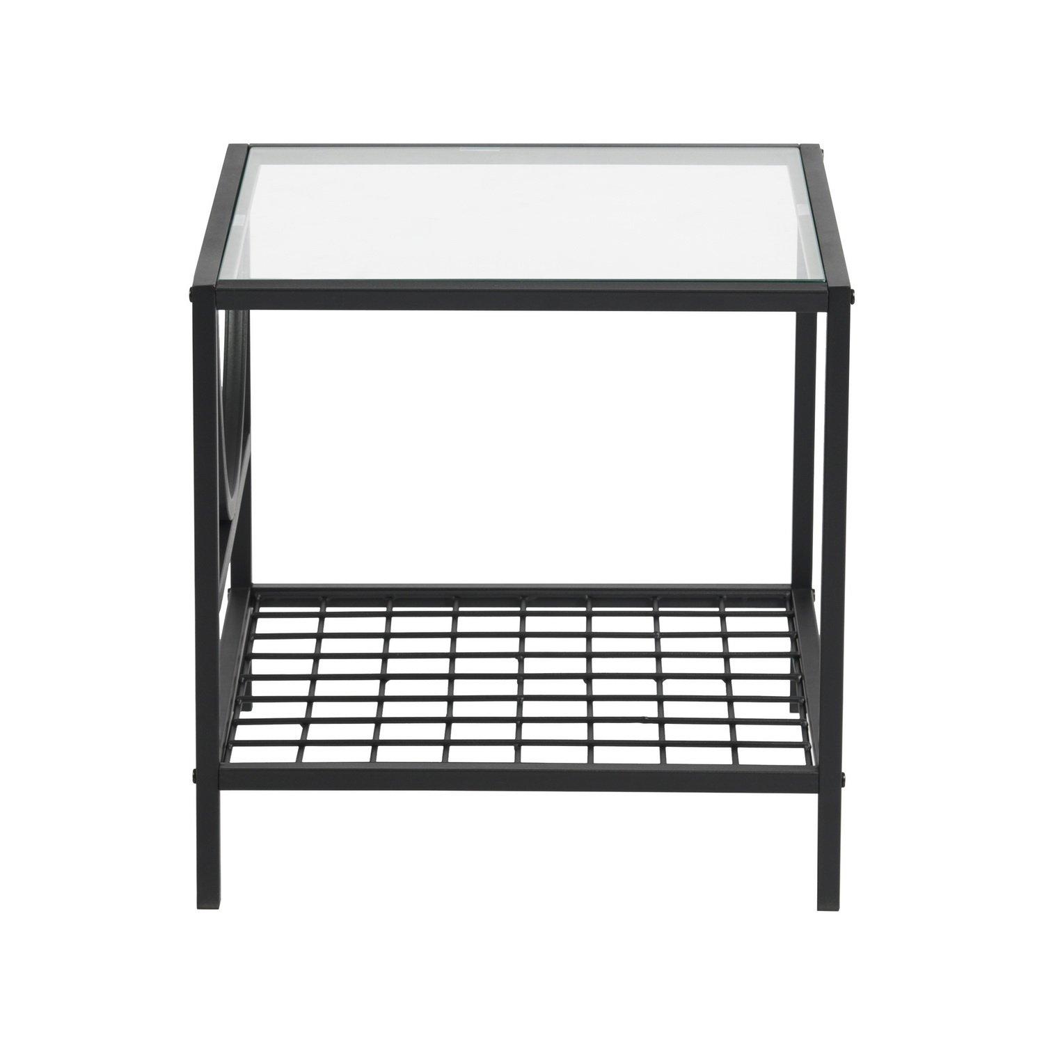 Transparent - Urban Meuble - Industrial Square Glass EndTable - 5