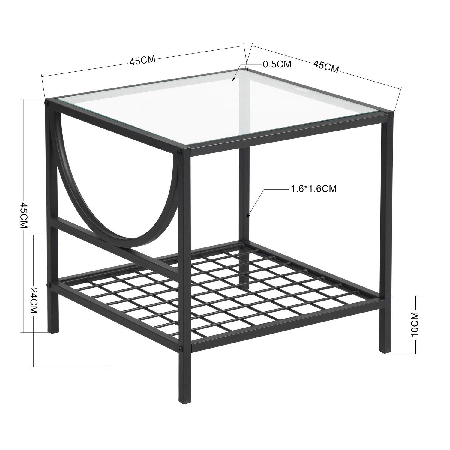 Transparent - Urban Meuble - Industrial Square Glass EndTable - 6