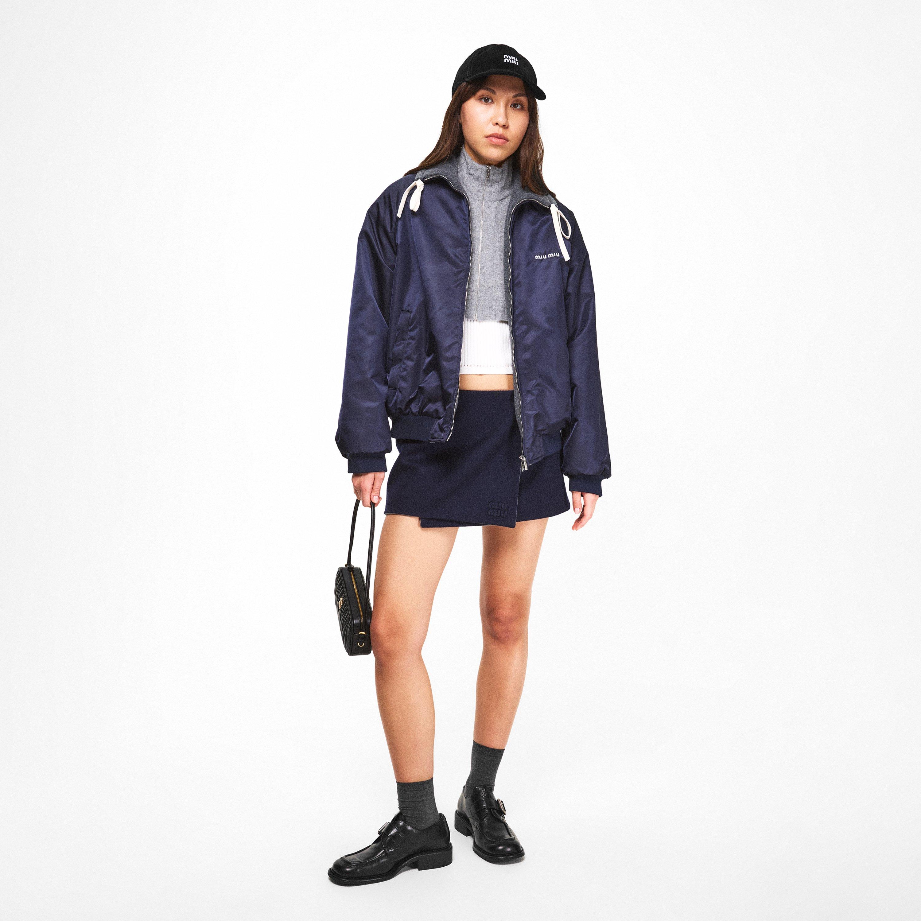 Nero/Tabacco - Miu Miu - Womens Velvet Baseball Cap - 5