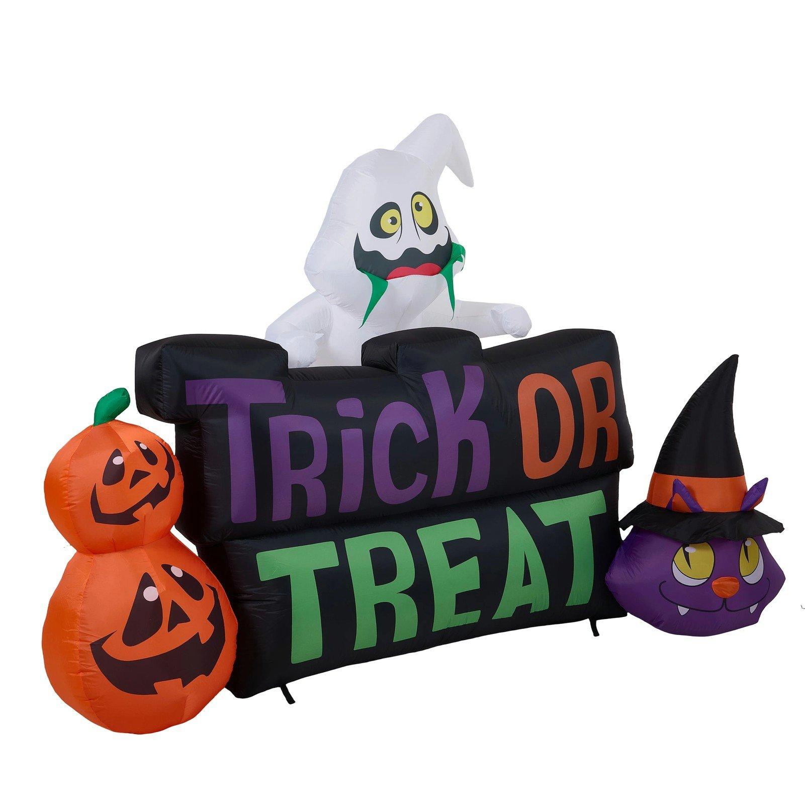 Multi - LIFE IDEAS - 5.3FT Halloween Inflatable Pumpkin Ghost Cat - 3