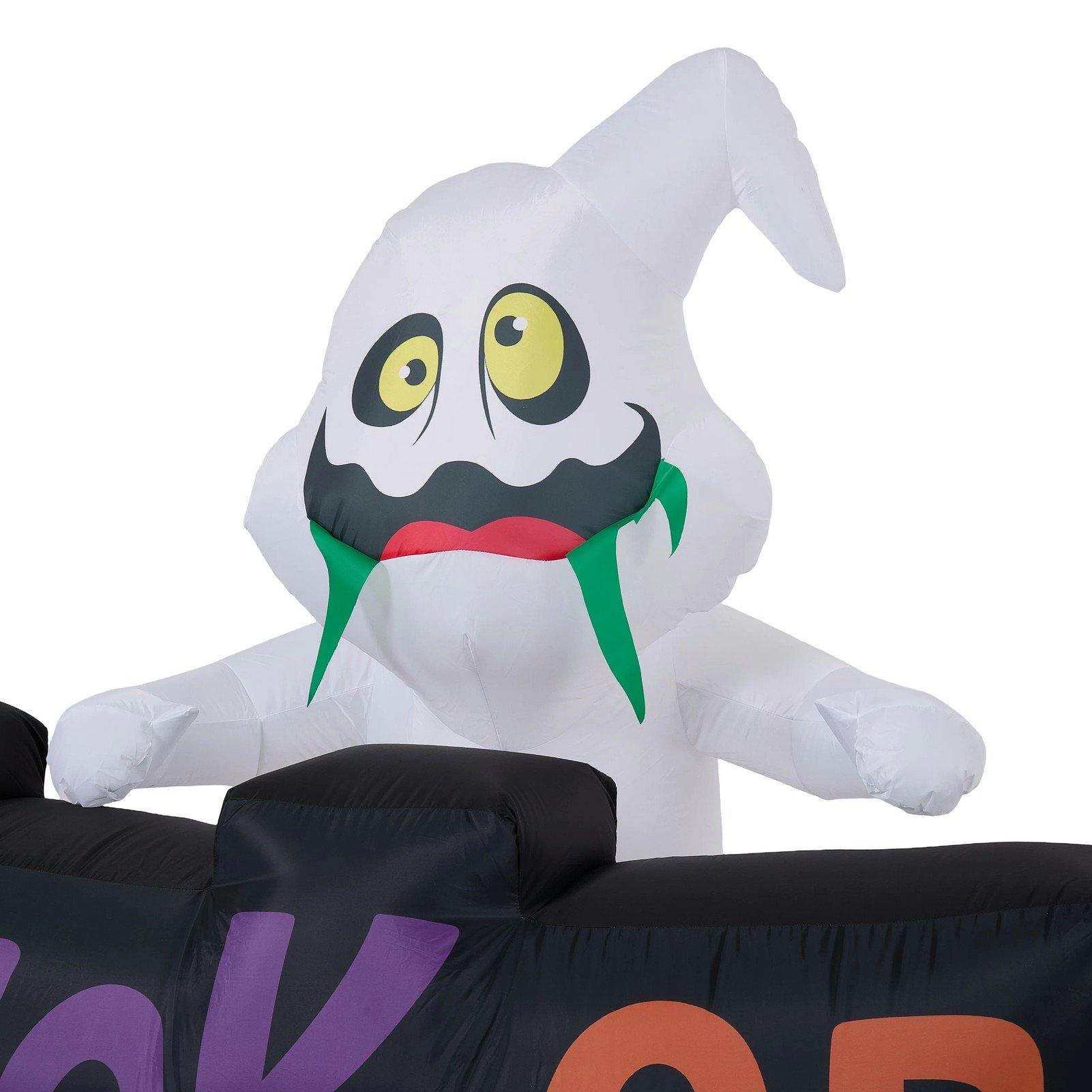Multi - LIFE IDEAS - 5.3FT Halloween Inflatable Pumpkin Ghost Cat - 5