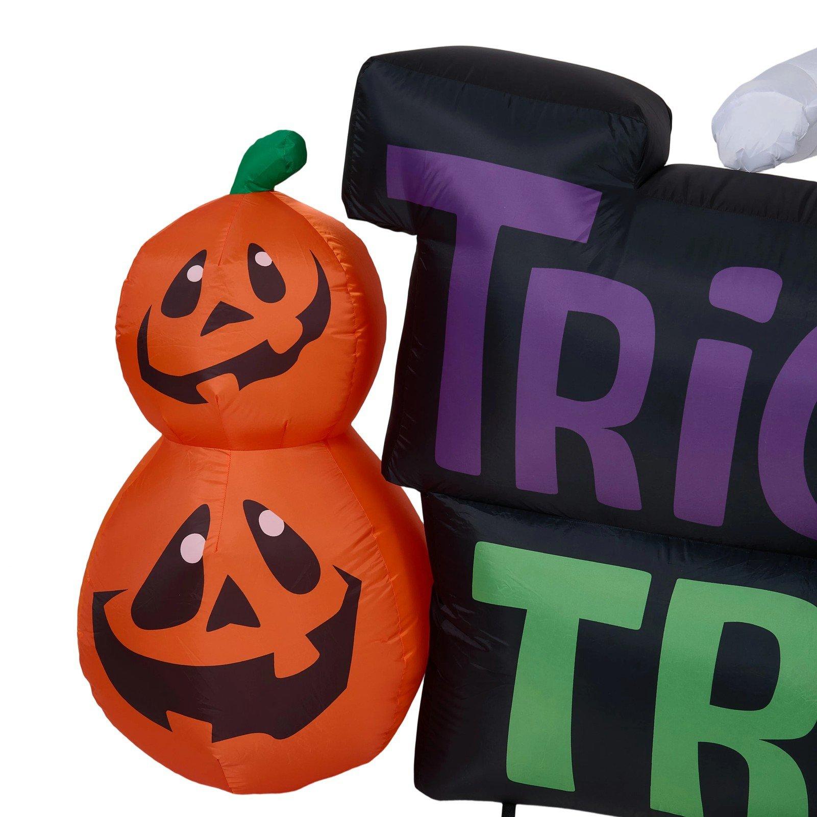 Multi - LIFE IDEAS - 5.3FT Halloween Inflatable Pumpkin Ghost Cat - 7