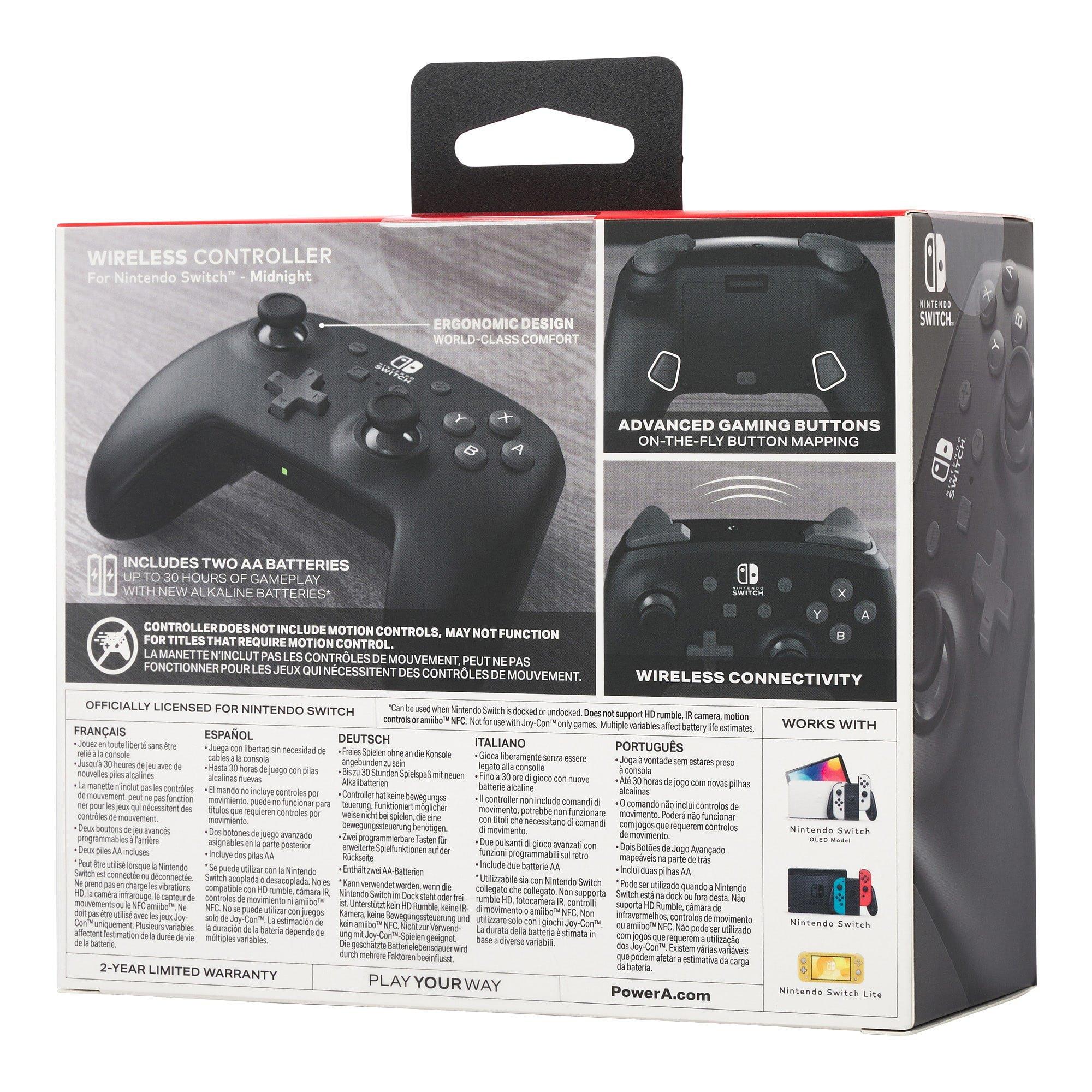 Black - PowerA - Switch Wireless Controller - Midnight - 10
