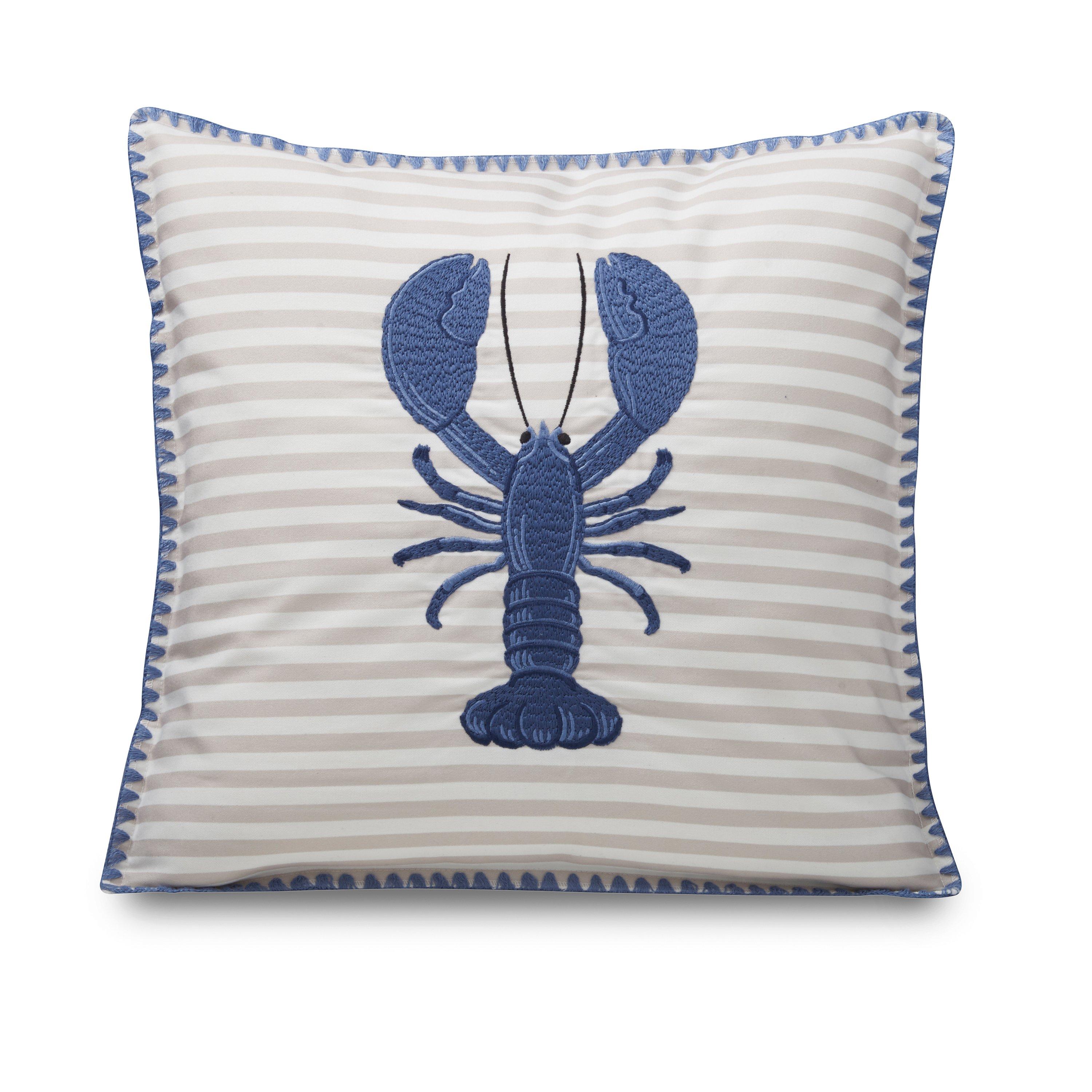 Blue - Catherine Lansfield - Lobster Embroidered Cushion - 3