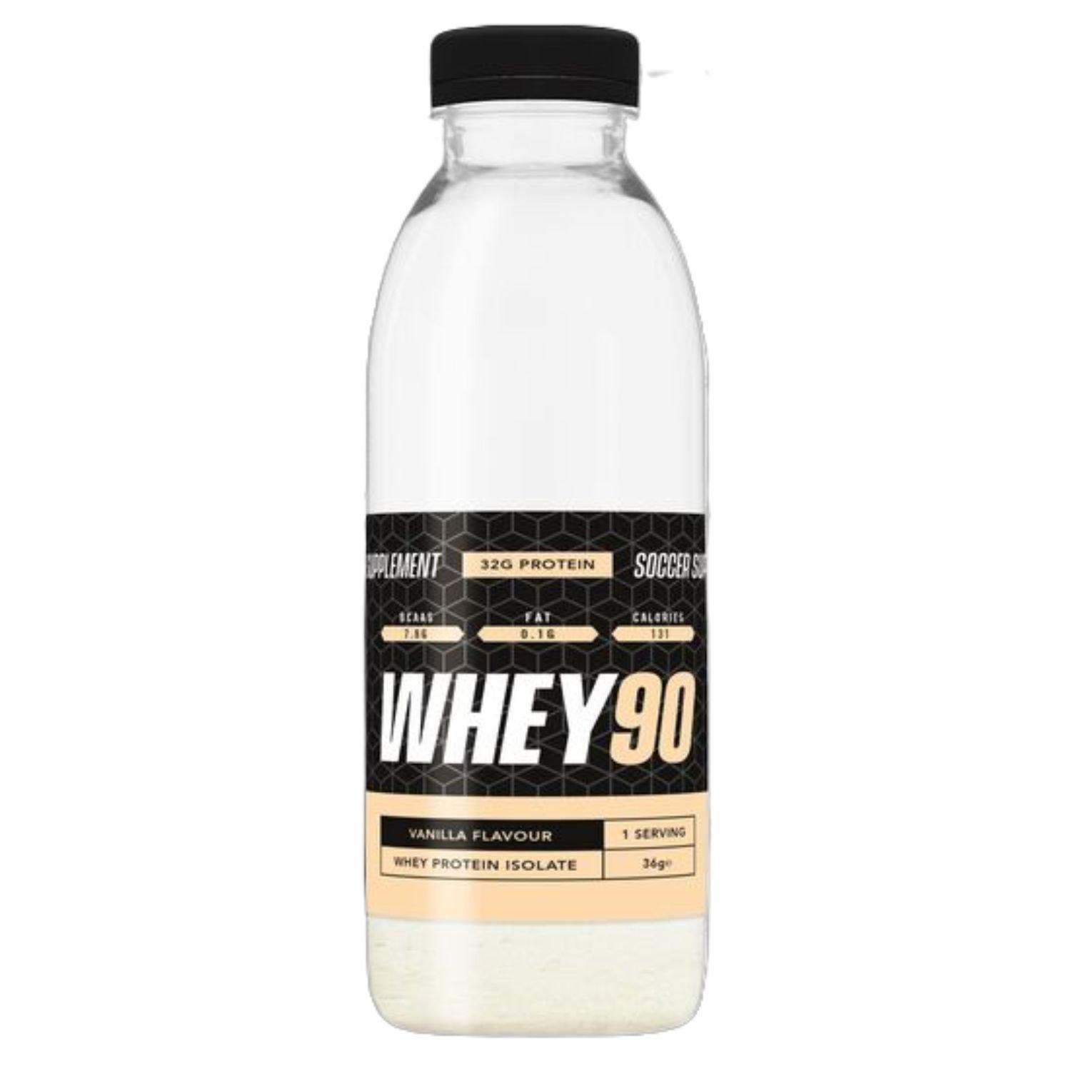 Soccer Supplements  Whey90® Shake And Take - Whey Protein Isolate (12 - Vanilla - Pack of 12