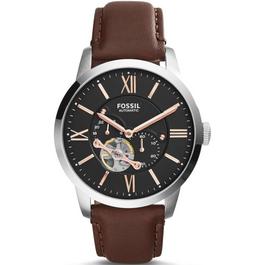 Fossil Mens Fossil Townsman Automatic Leather Watch Brown