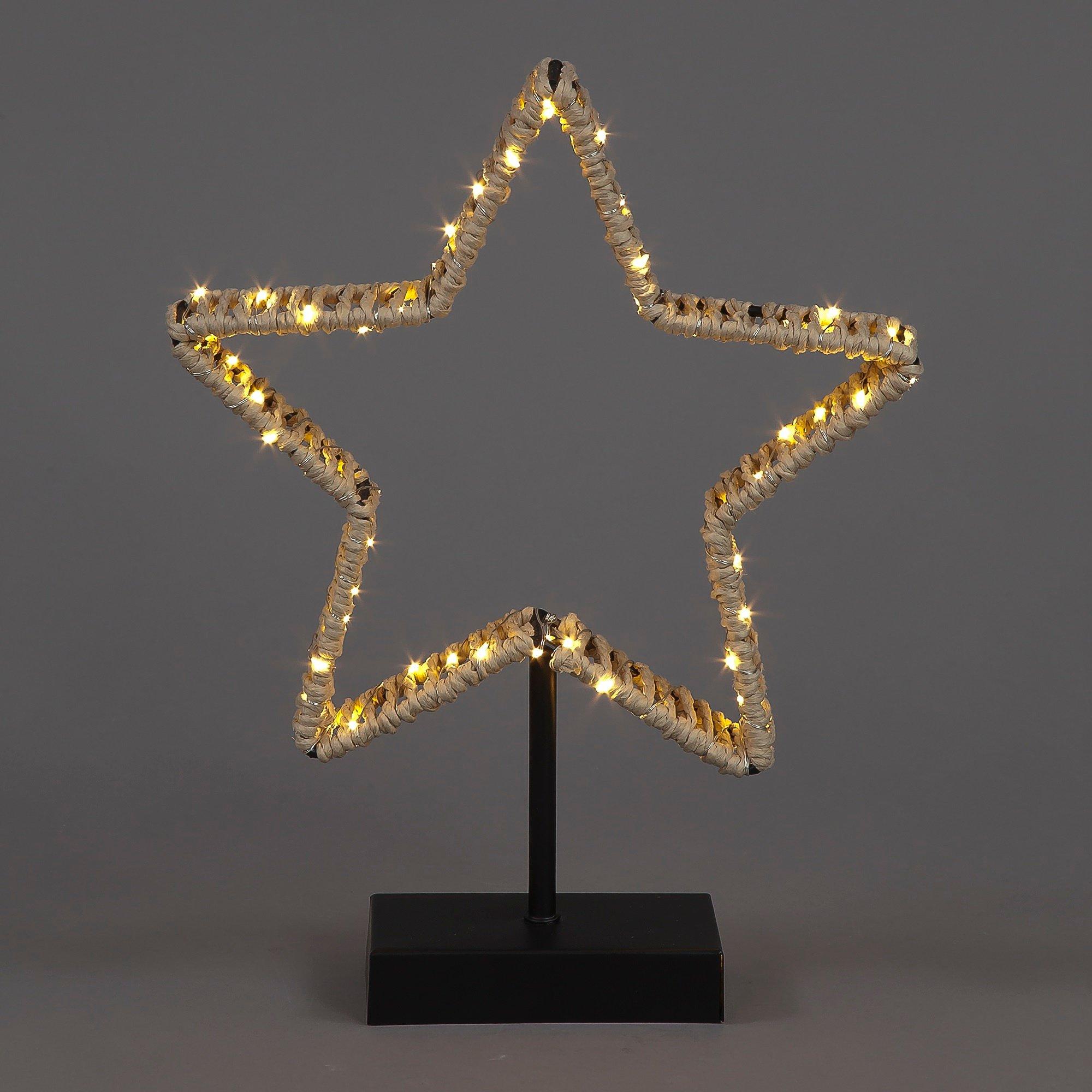 White - Snowtime - LED Lit Star Decoration