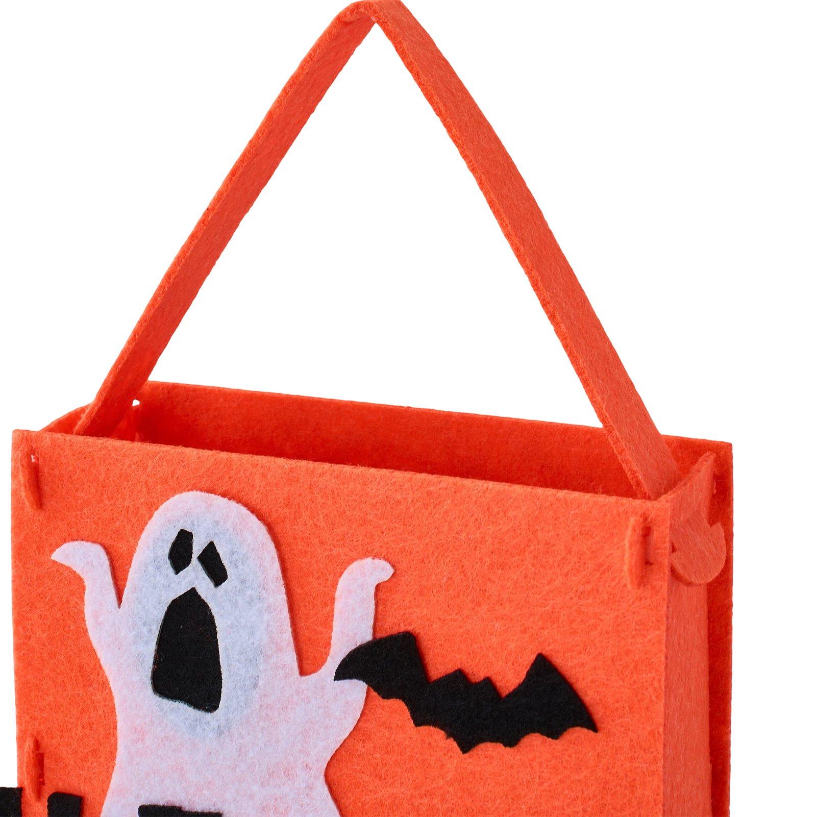 Orange - LIFE IDEAS - 2 Pack Halloween Felt Trick or Treat Bags - 7