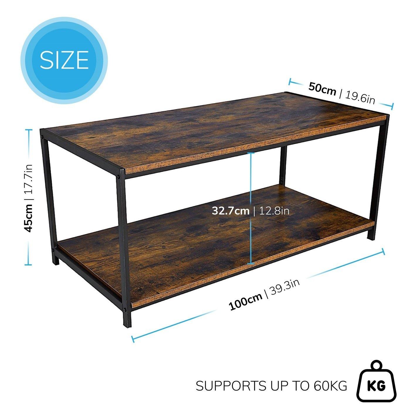 Brown - House of Home - Coffee Table Rustic Brown Living Room Table - 2