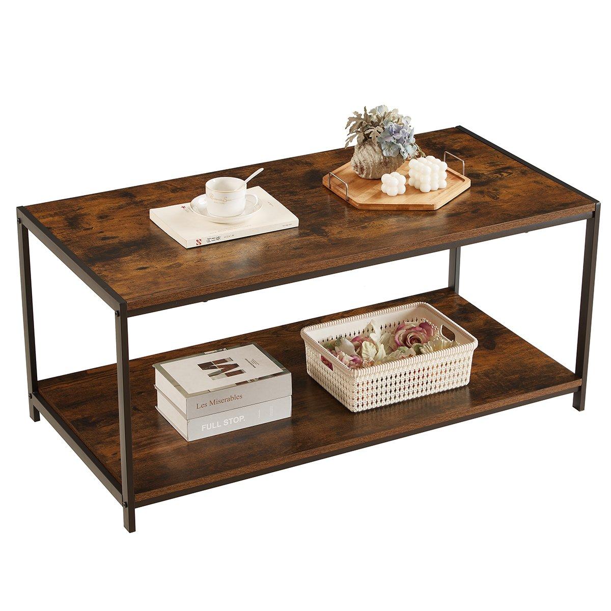 Brown - House of Home - Coffee Table Rustic Brown Living Room Table - 3