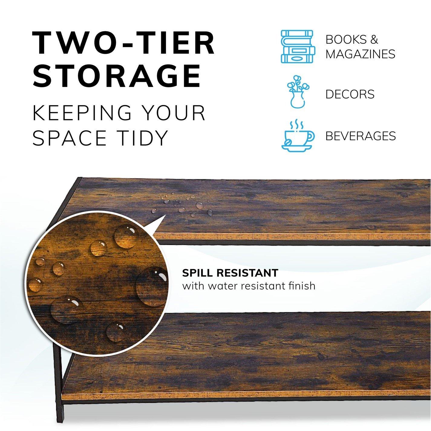 Brown - House of Home - Coffee Table Rustic Brown Living Room Table - 6