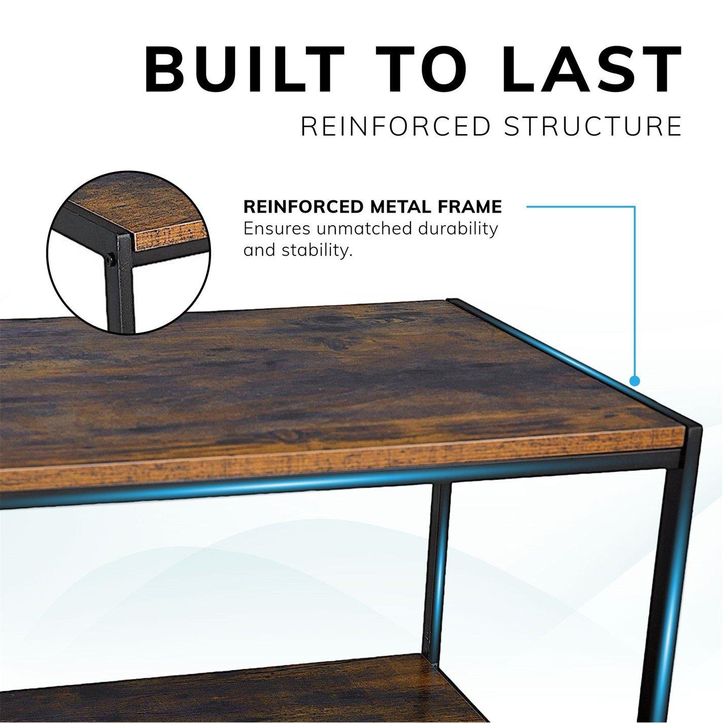 Brown - House of Home - Coffee Table Rustic Brown Living Room Table - 7