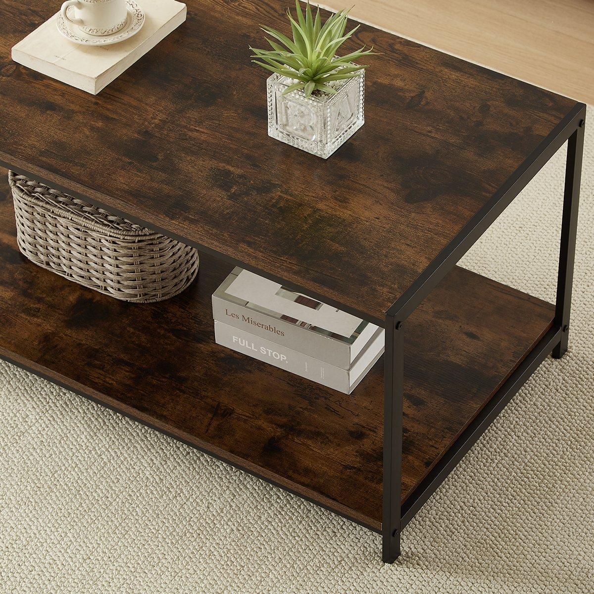 Brown - House of Home - Coffee Table Rustic Brown Living Room Table - 10
