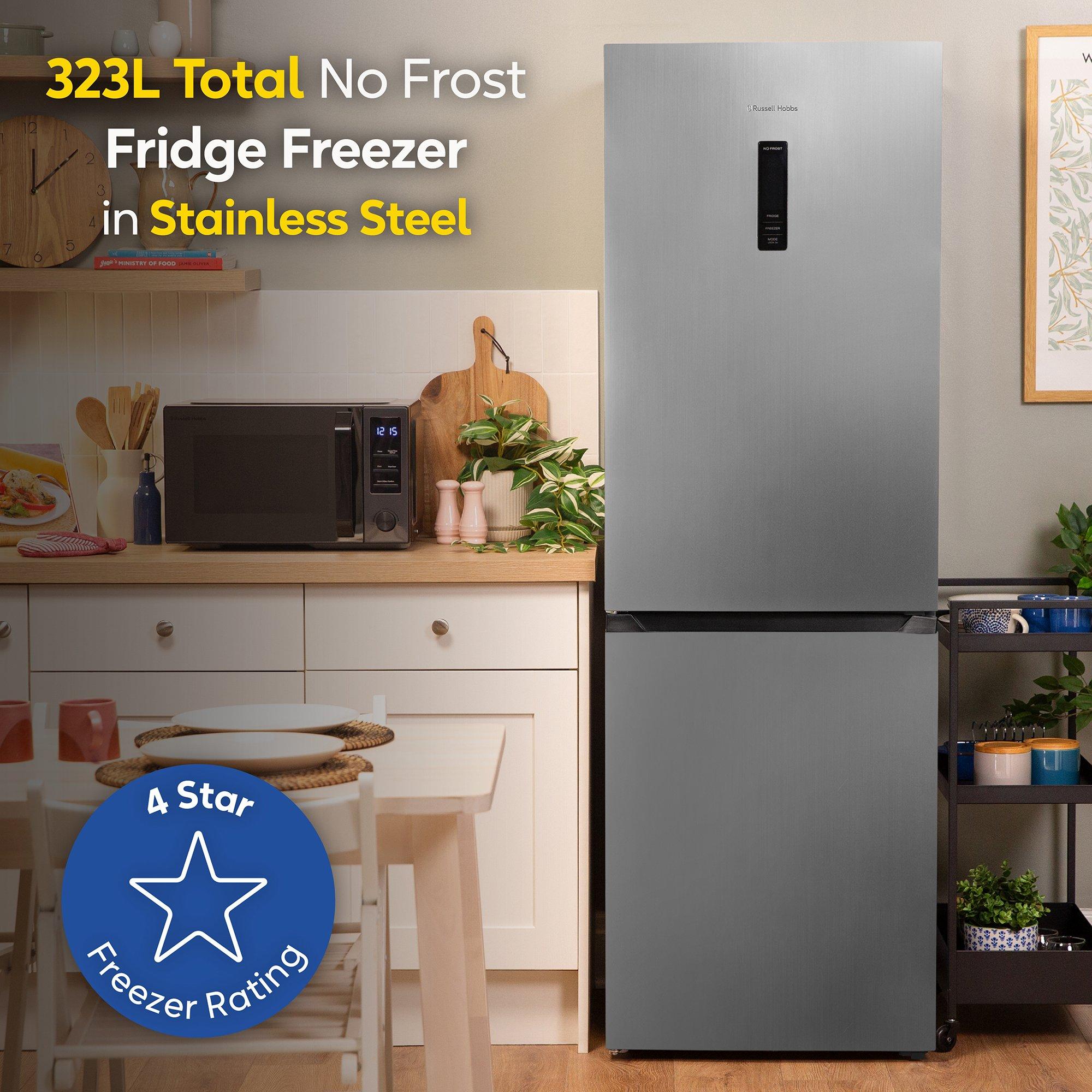 Stainless Steel - Russell Hobbs - RH184FF602C1SS Freestanding 323L Fridge Freezer - 3