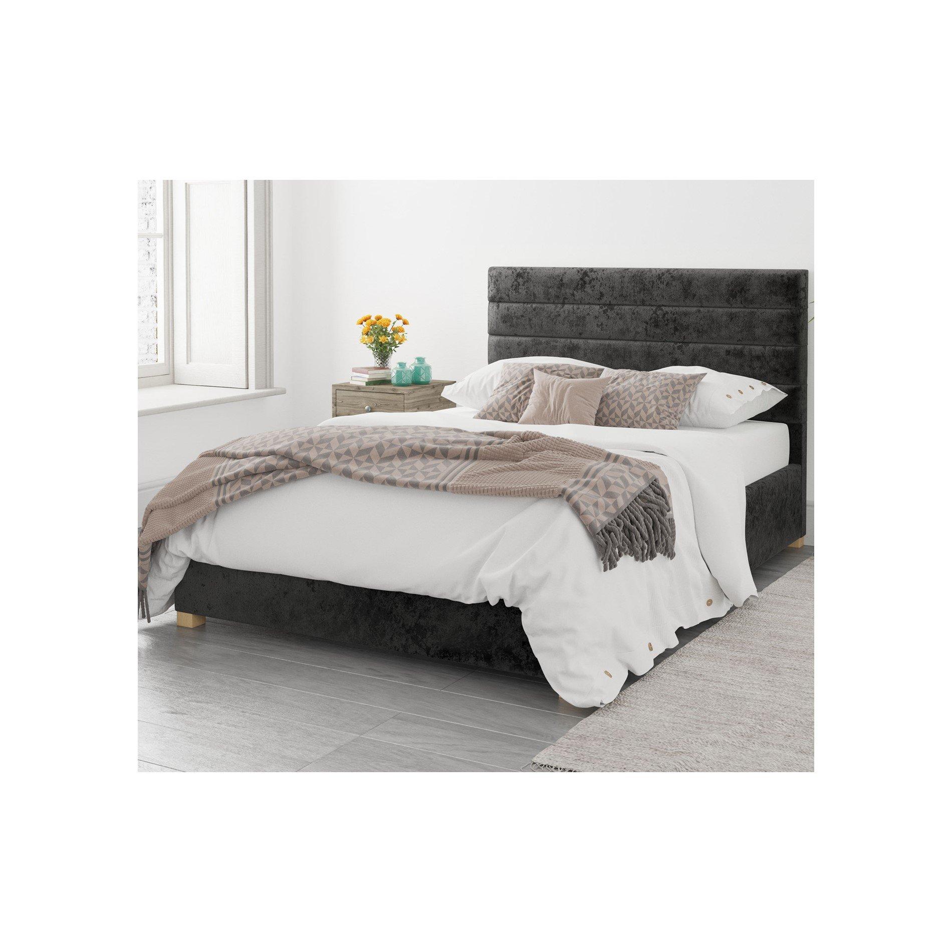 Aspire  Kelly Ottoman Storage Bed - Black - Super King