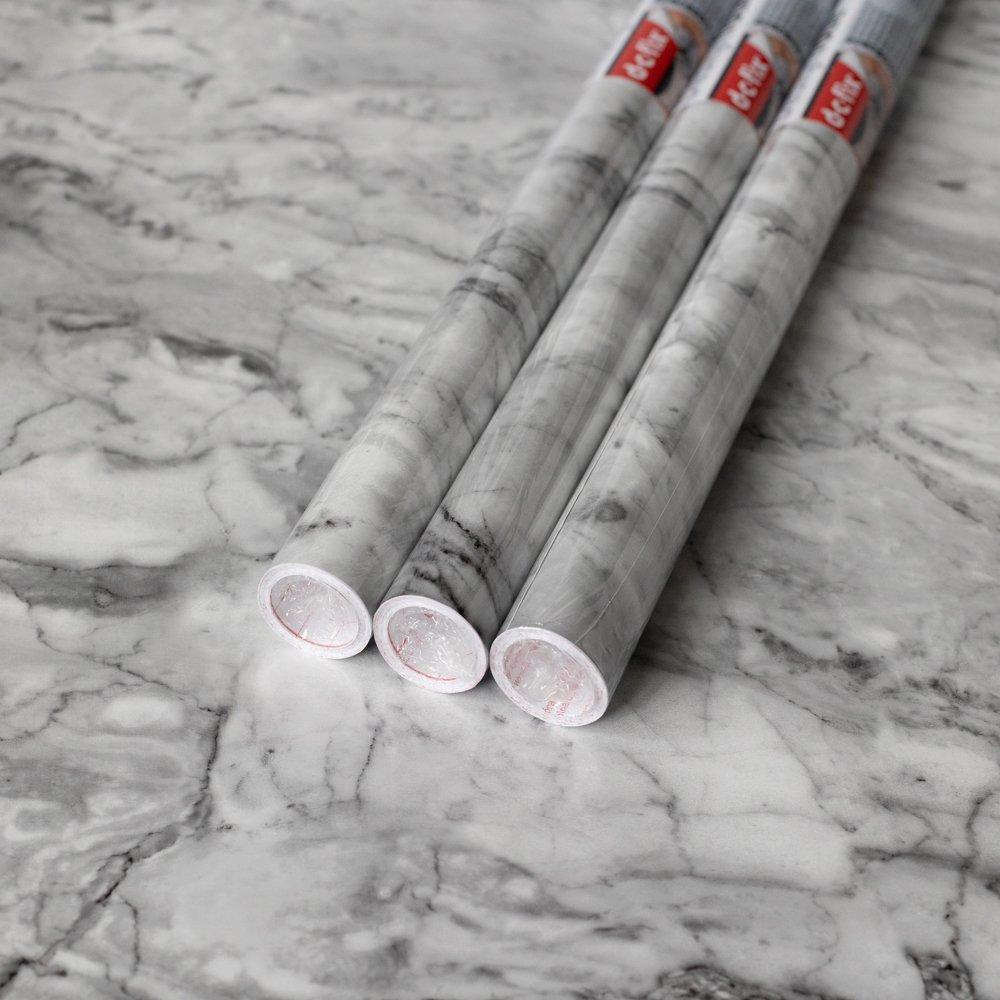 D C Fix  Dc Fix Marble Romeo Self Adhesive Vinyl Pack Grey - 67X2 PACK3