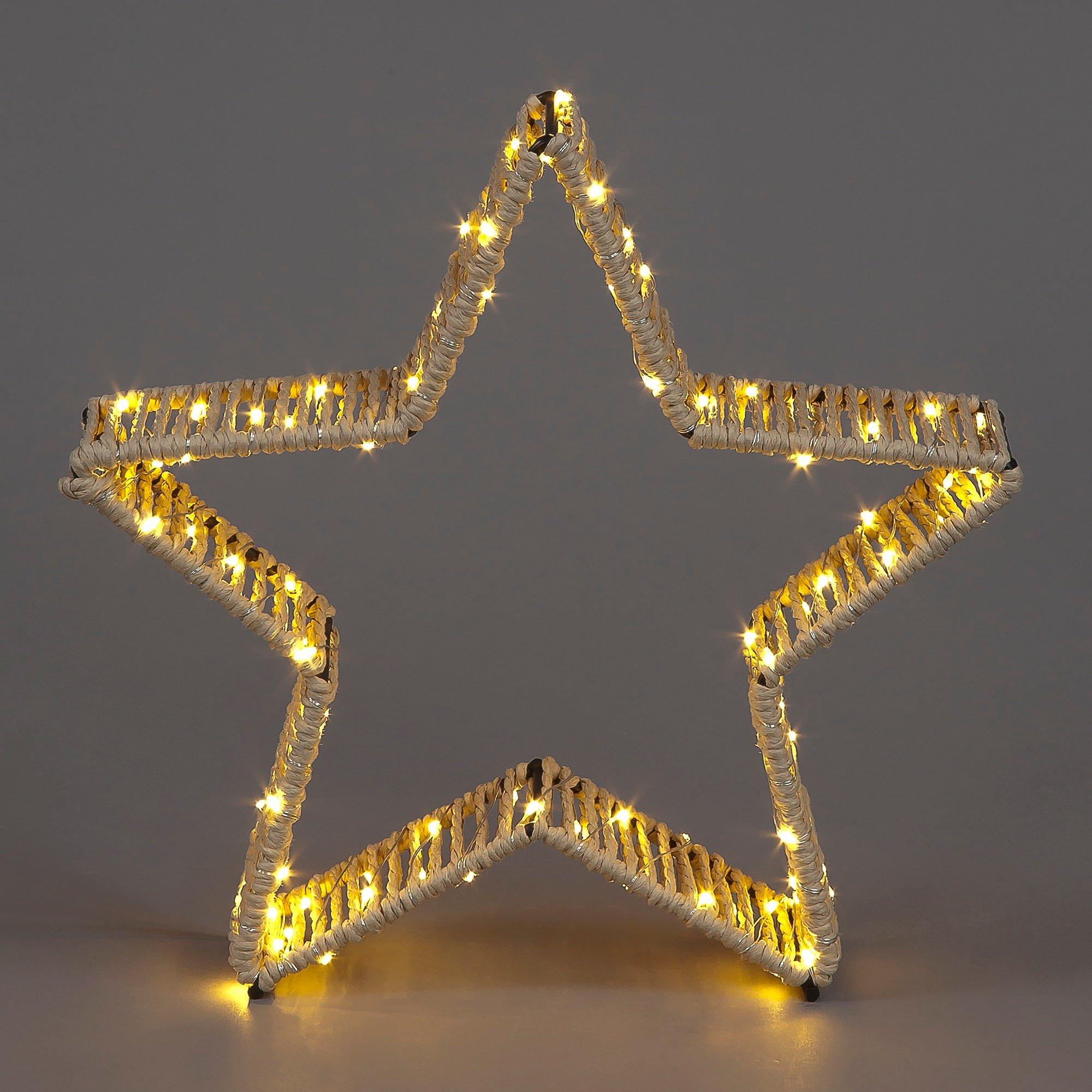 White - Snowtime - 27cm LED Lit Christmas Star Decoration
