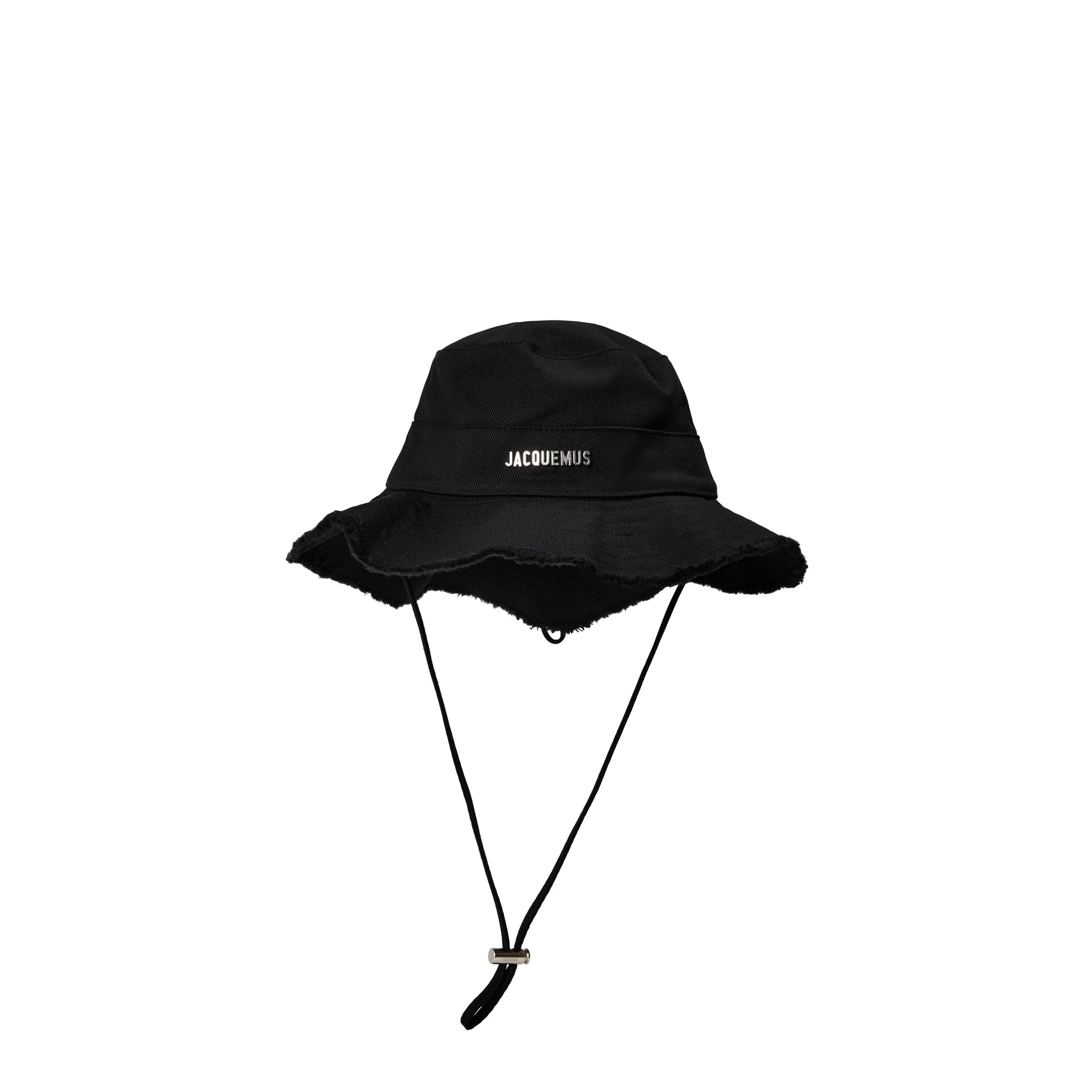 Jacquemus Men's Jacquard Le Bob Strap Bucket Hat - Black - Size 56