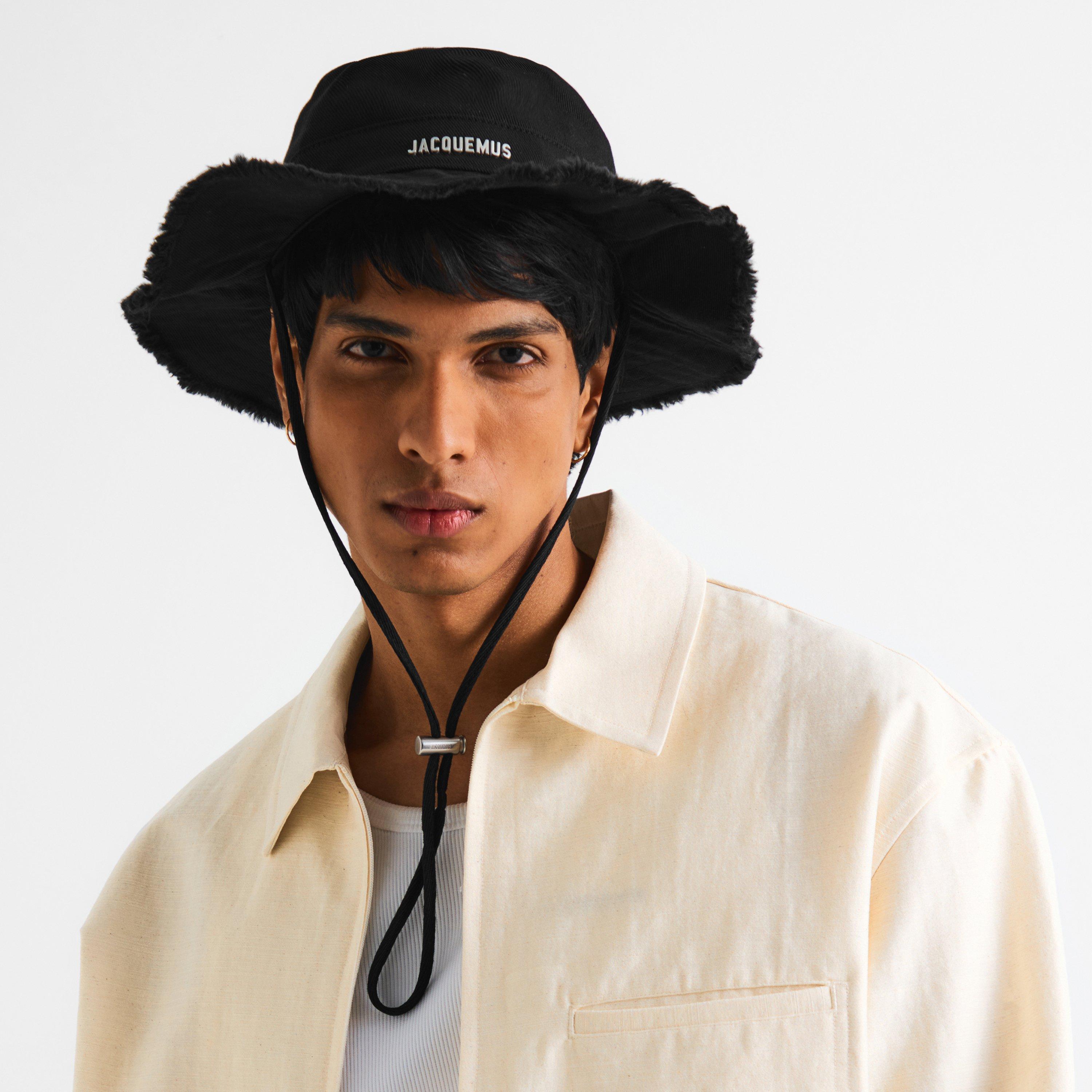 Black - Jacquemus - Men's Jacquard Le Bob Strap Bucket Hat - 3