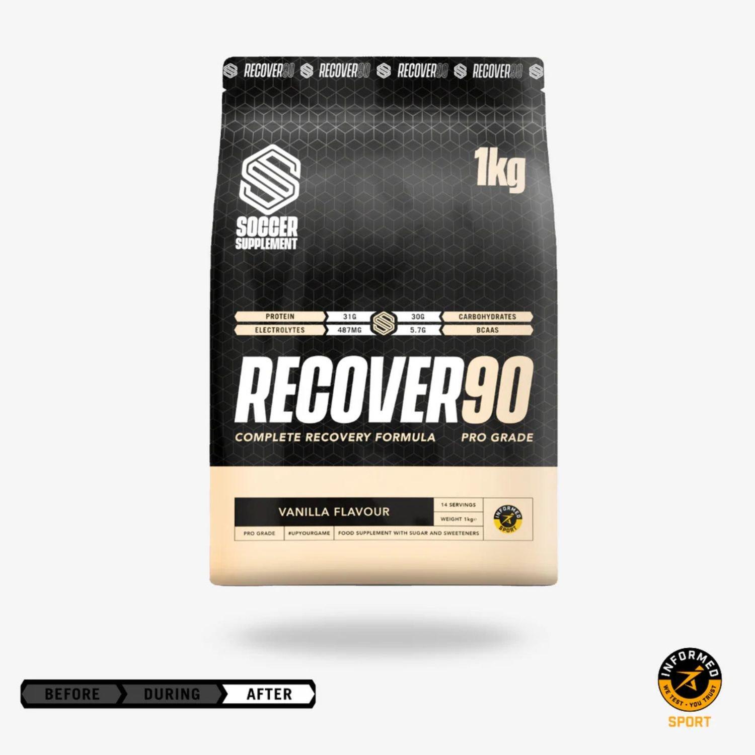 Vanilla - Soccer Supplements - Recover90® 1kg - Recovery formula (1kg)