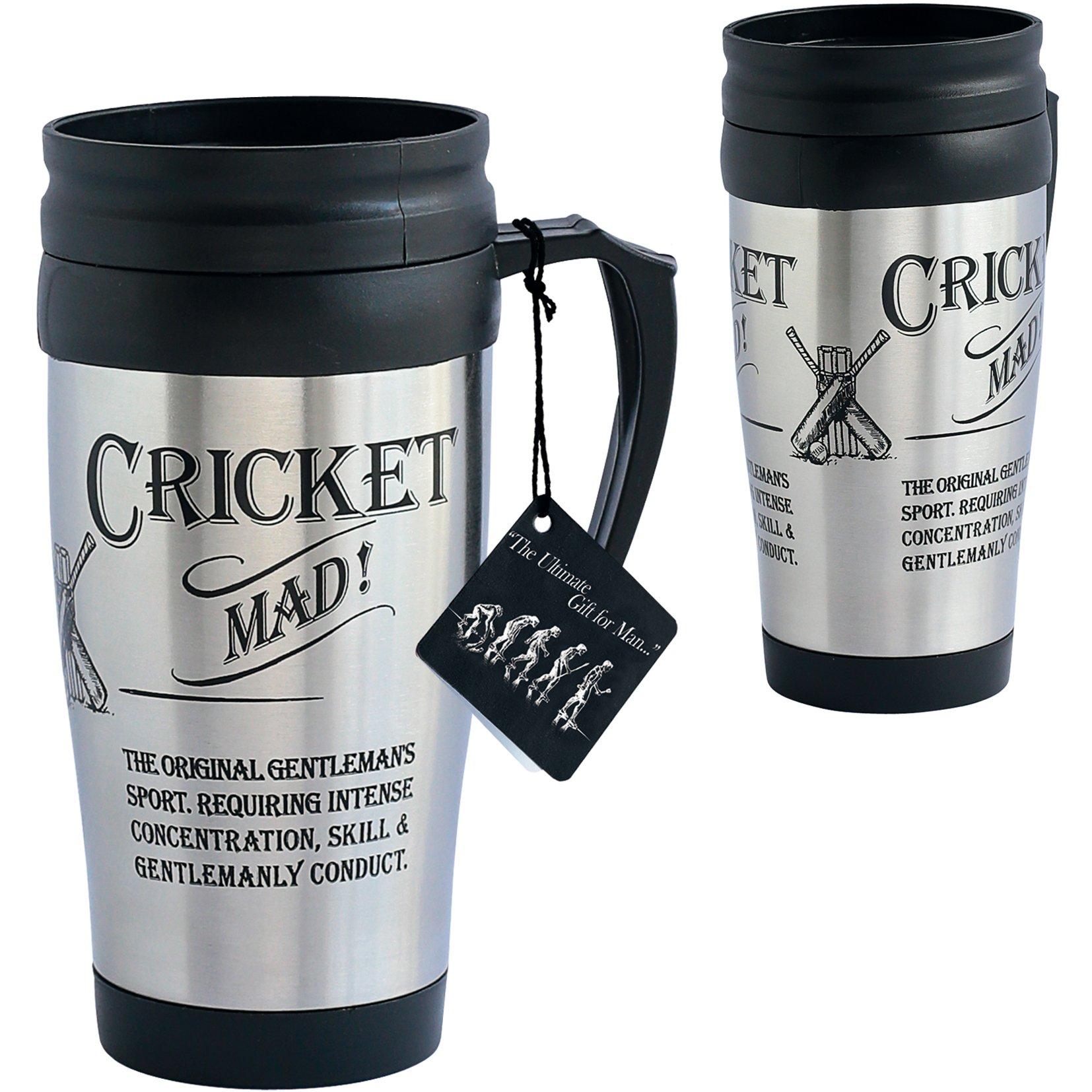 Silver - Ultimate Gift For Man - 8841 - Cricket Travel Mug