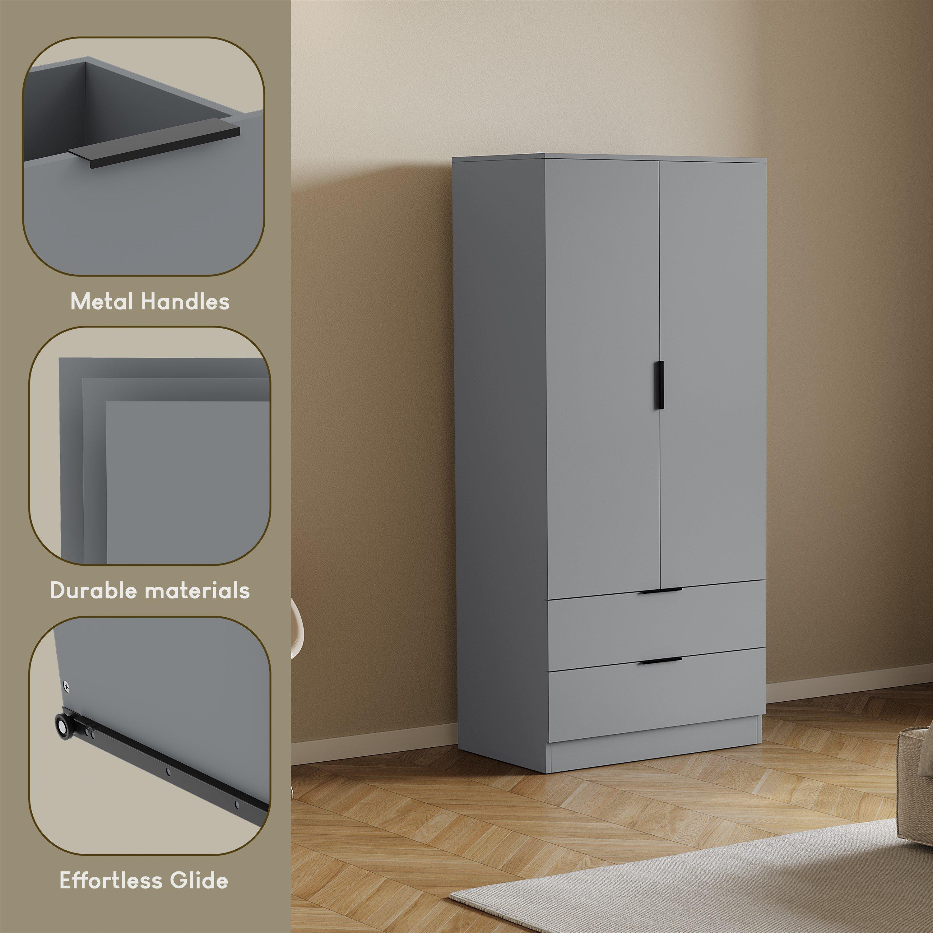 Grey - Lassic - Vida Designs Trega 3 Piece Bedroom Set 1 - 11
