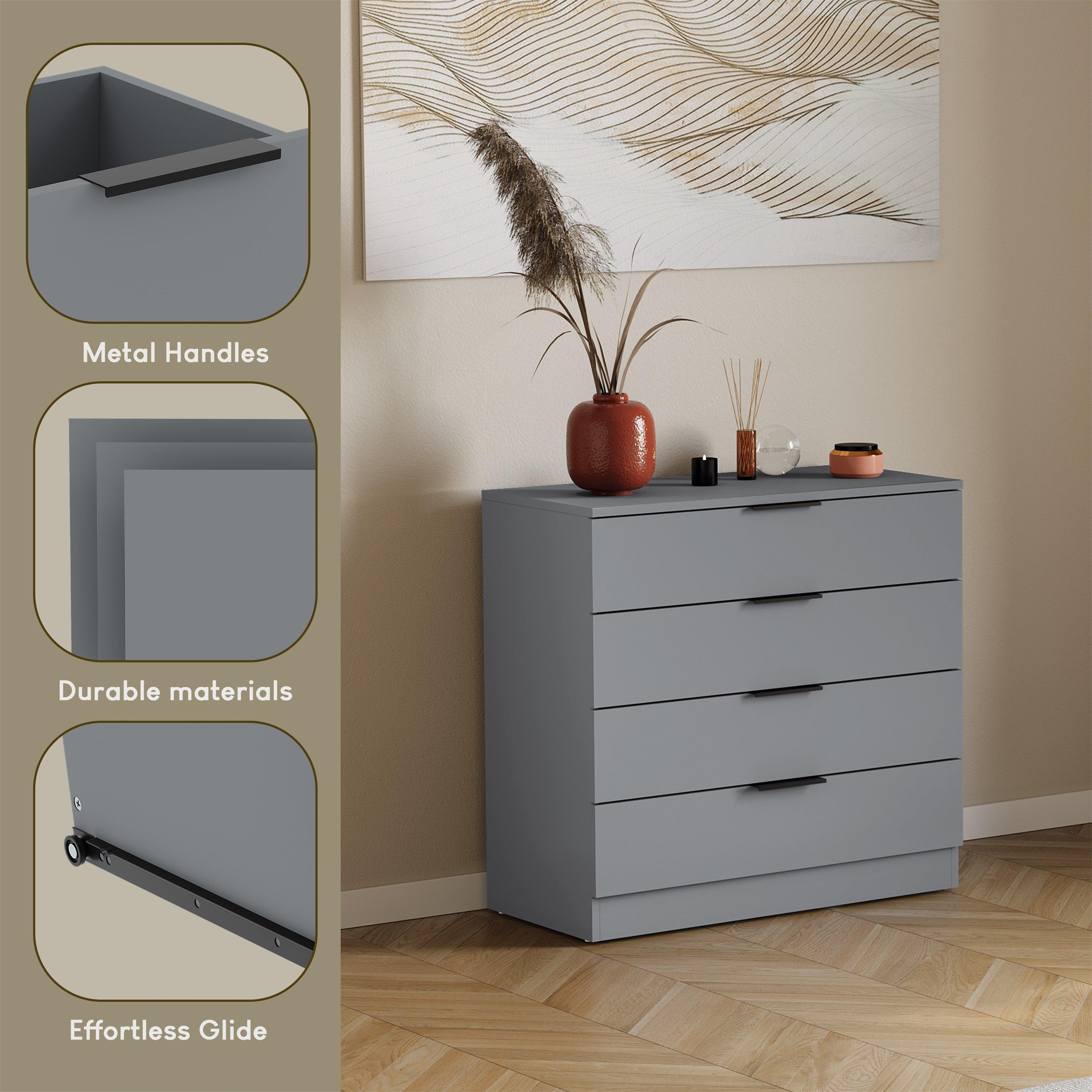 Grey - Lassic - Vida Designs Trega 3 Piece Bedroom Set 1 - 7