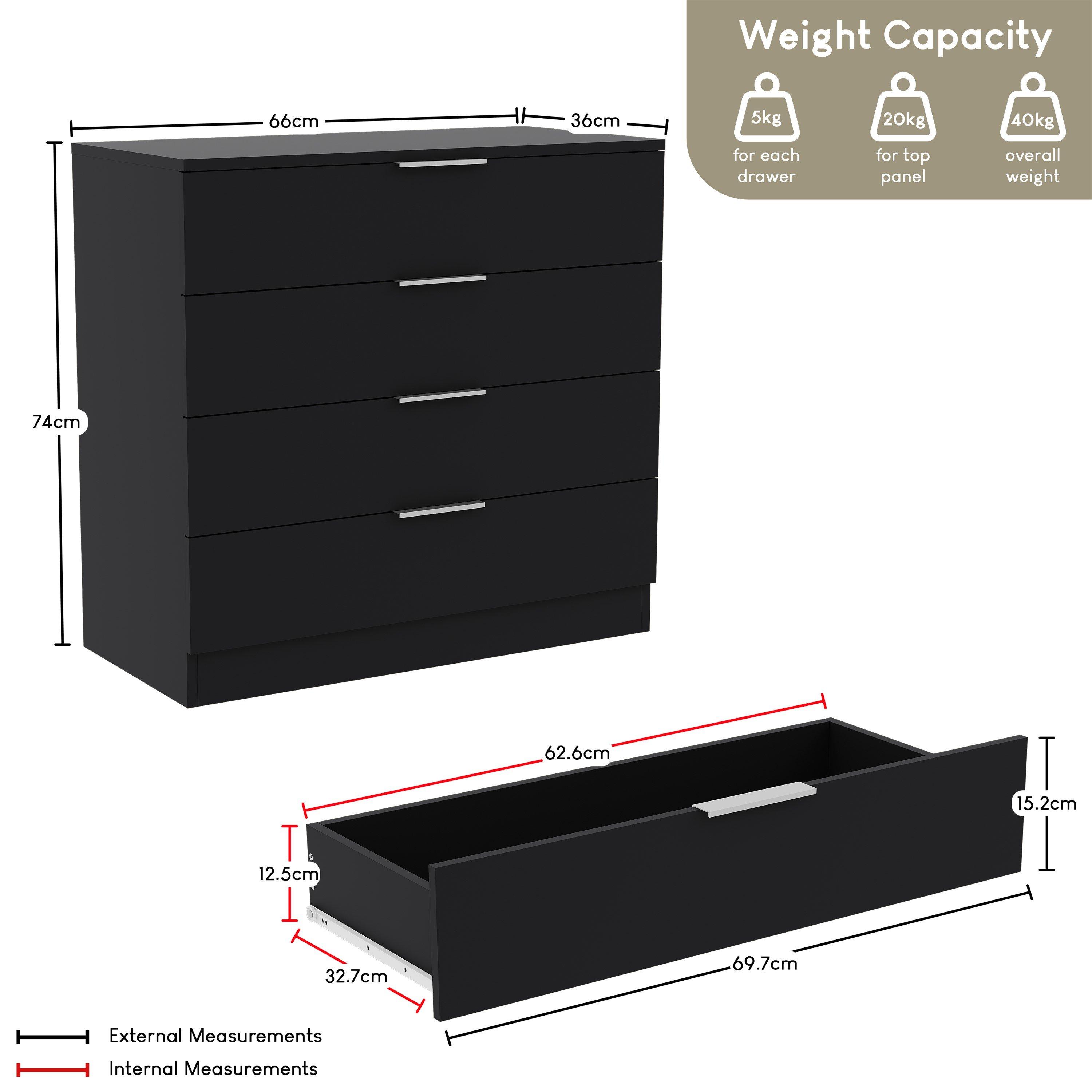 Black - Lassic - Vida Designs Trega 3 Piece Bedroom Set 1 - 6